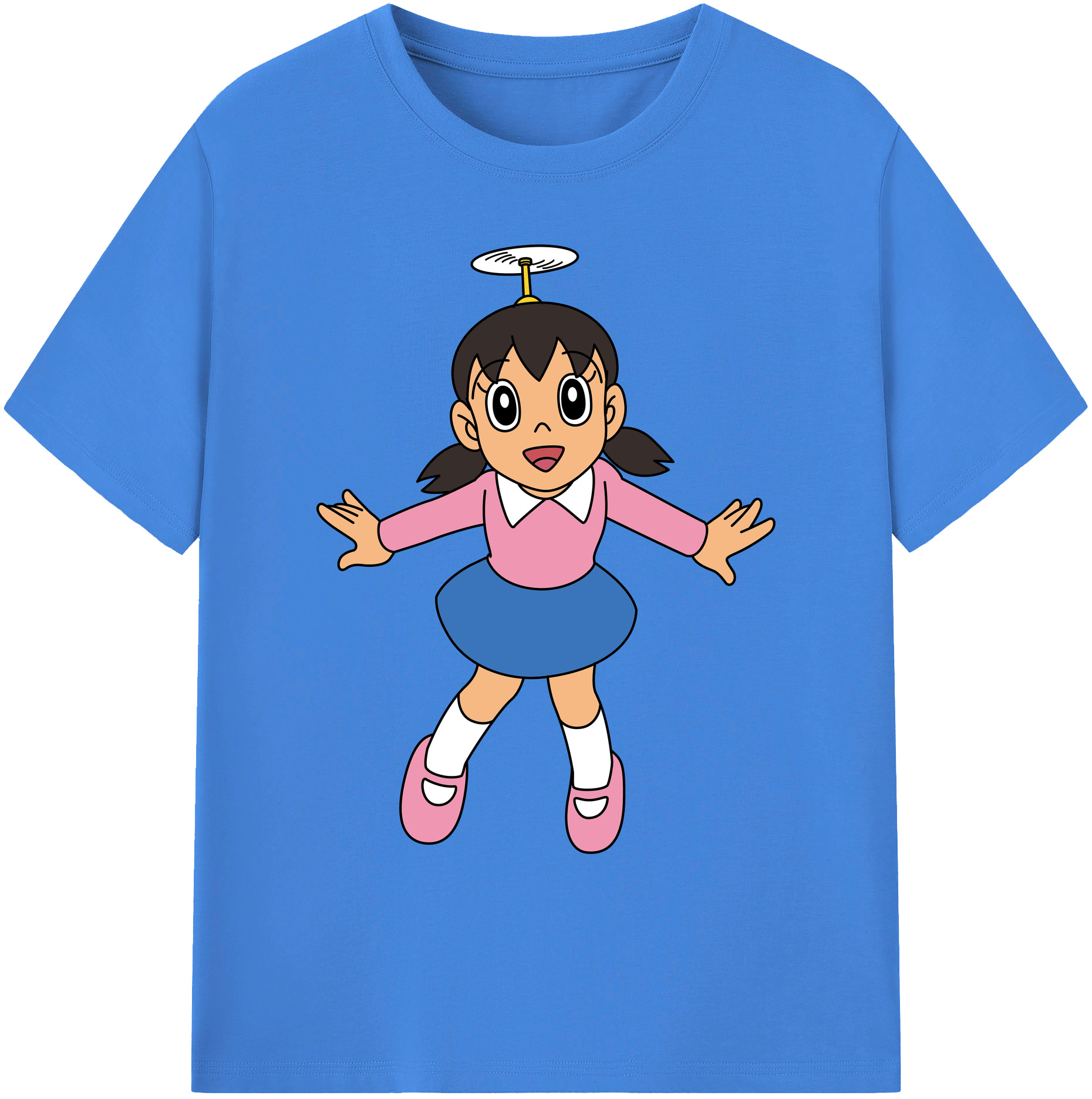 （画像用） ドラえもん みなもと しずか Doraemon Shizuka Minamoto 綿100％ メンズ半袖Tシャツ｜肌触りやわらか＆通気性