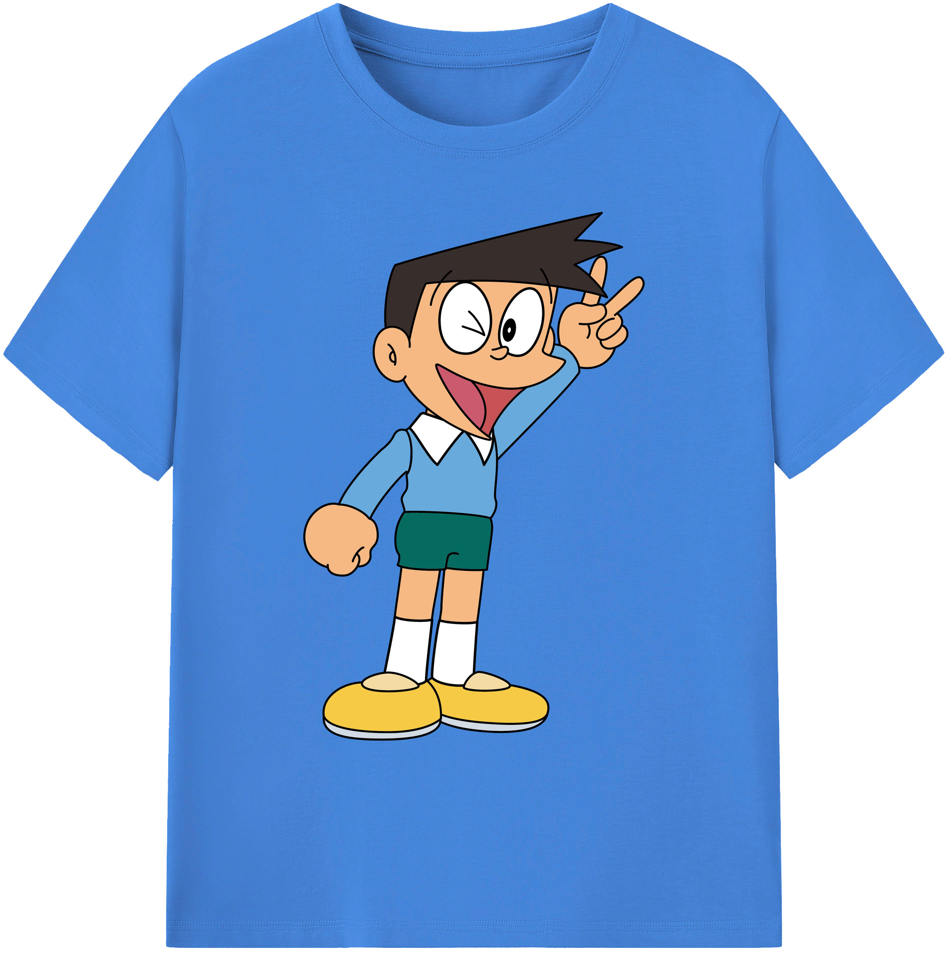 （画像用） ドラえもん 骨川 スネ夫 Doraemon Honekawa Suneo 綿100％ メンズ半袖Tシャツ｜肌触りやわらか＆通気性