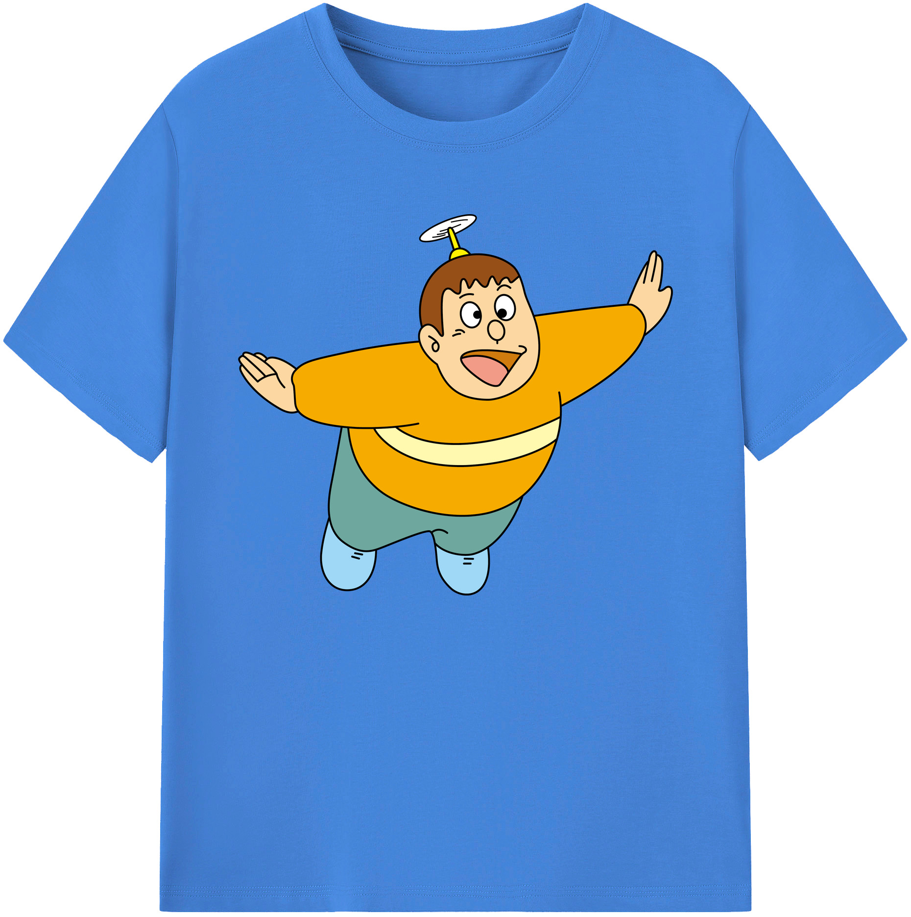 （画像用） ドラえもん 剛田武 Doraemon Gouta Takeshi 綿100％ メンズ半袖Tシャツ｜肌触りやわらか＆通気性