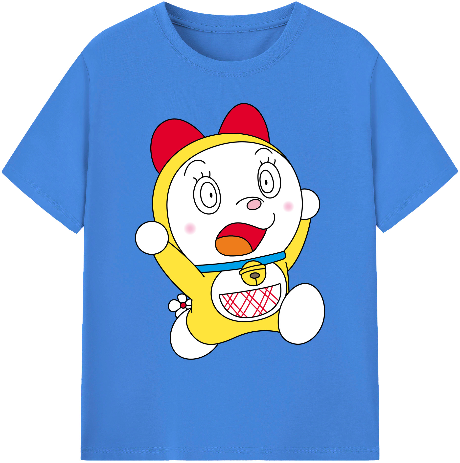 （画像用） ドラえもん ドラミ Doraemon Dorami 綿100％ メンズ半袖Tシャツ｜肌触りやわらか＆通気性