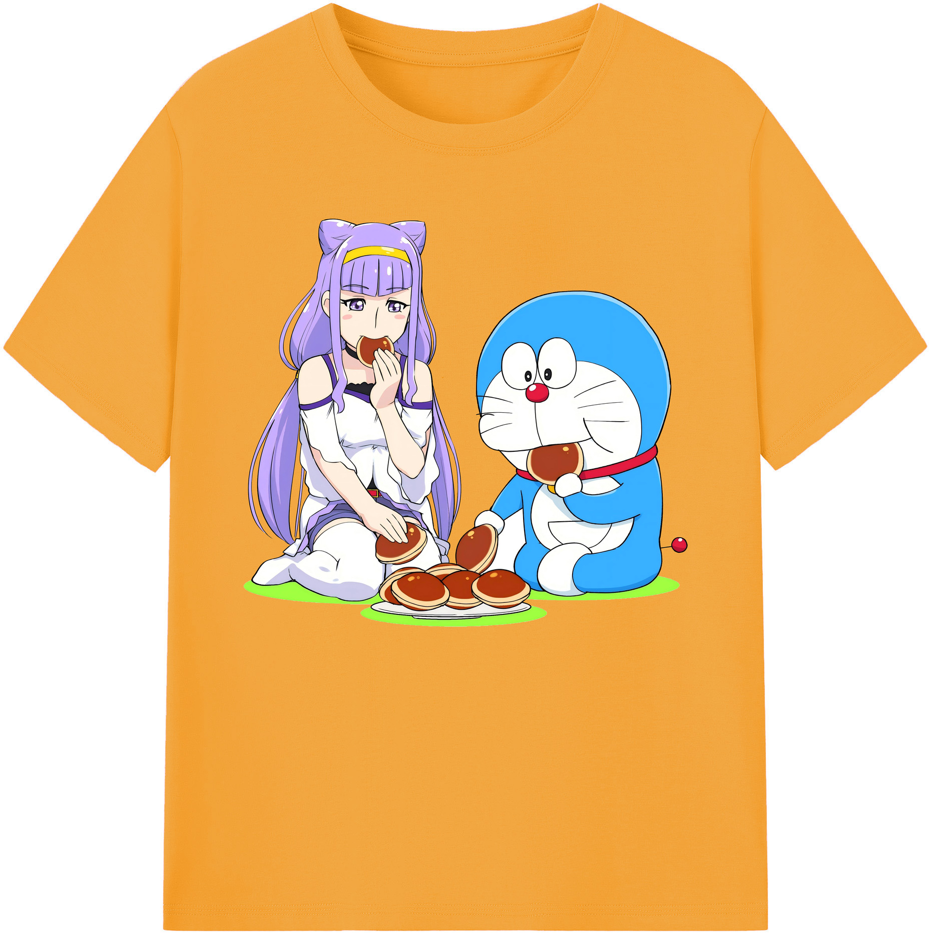 （画像用） ドラえもん Doraemon 綿100％ メンズ半袖Tシャツ｜肌触りやわらか＆通気性