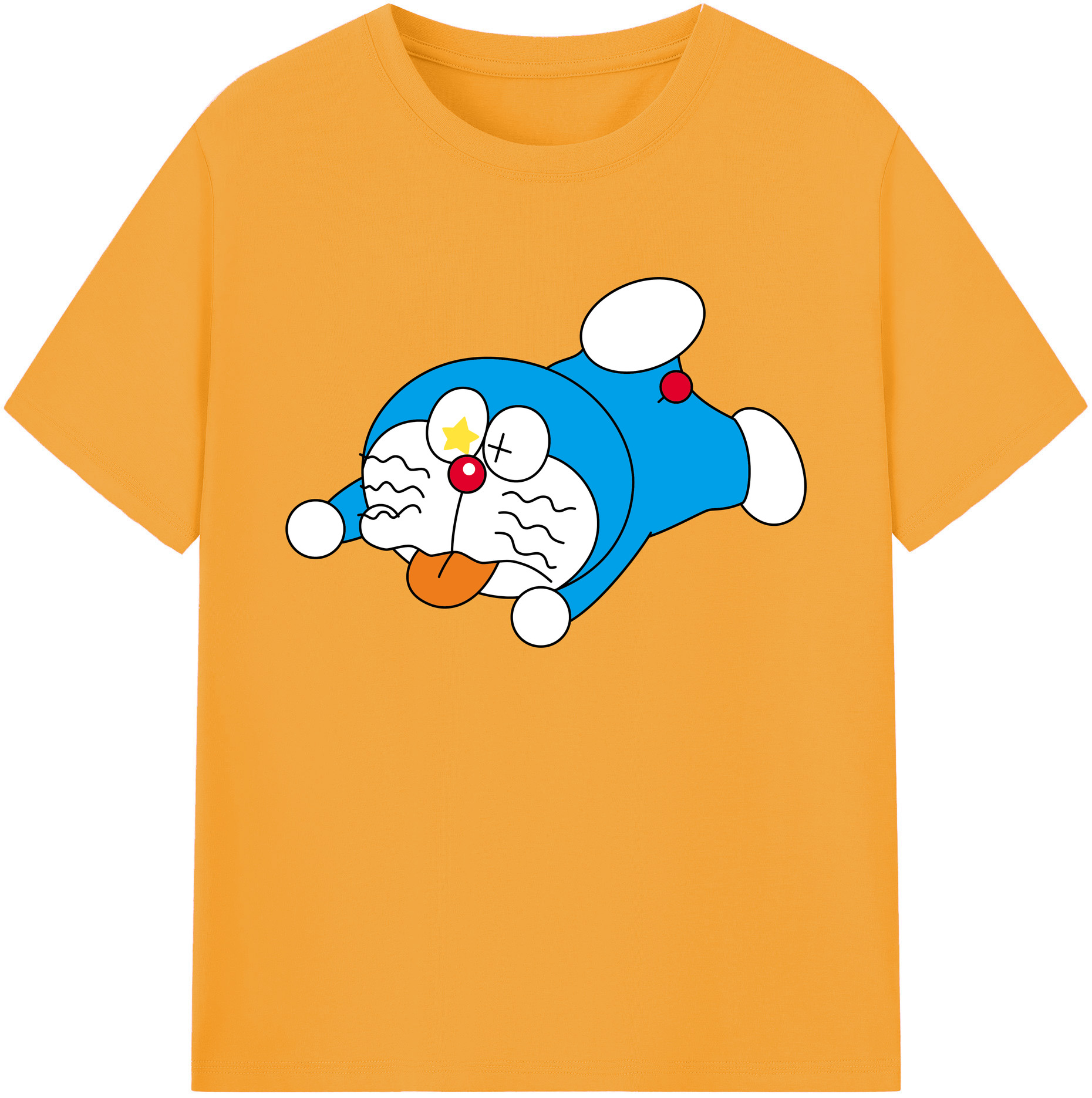 （画像用） ドラえもん Doraemon 綿100％ メンズ半袖Tシャツ｜肌触りやわらか＆通気性