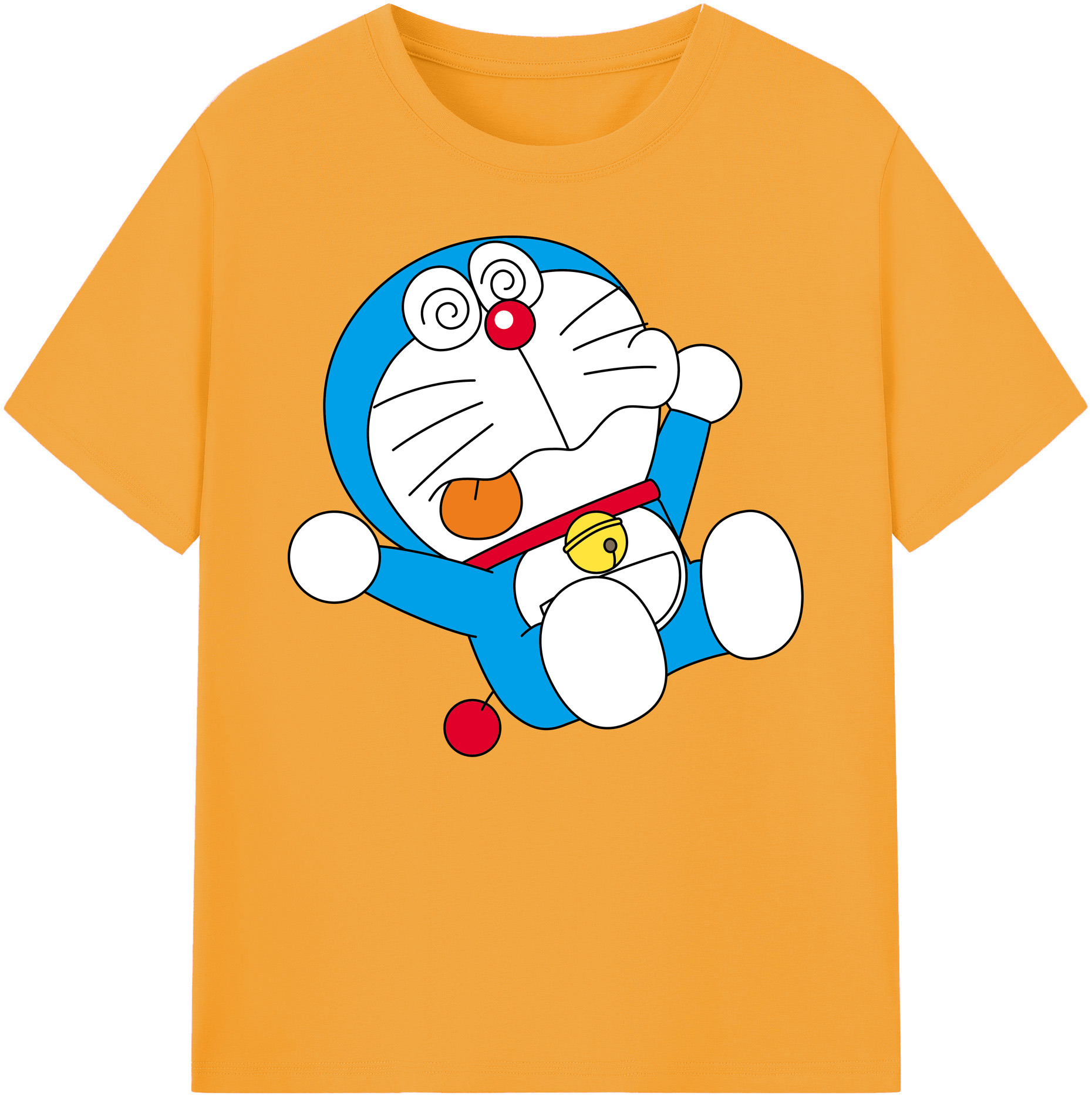 （画像用） ドラえもん Doraemon 綿100％ メンズ半袖Tシャツ｜肌触りやわらか＆通気性