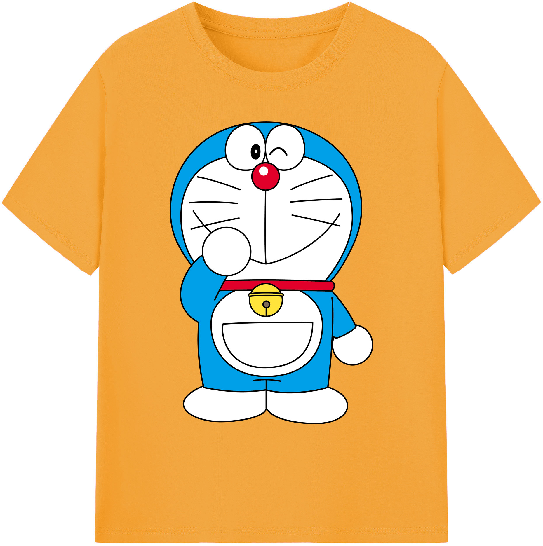 （画像用） ドラえもん Doraemon 綿100％ メンズ半袖Tシャツ｜肌触りやわらか＆通気性