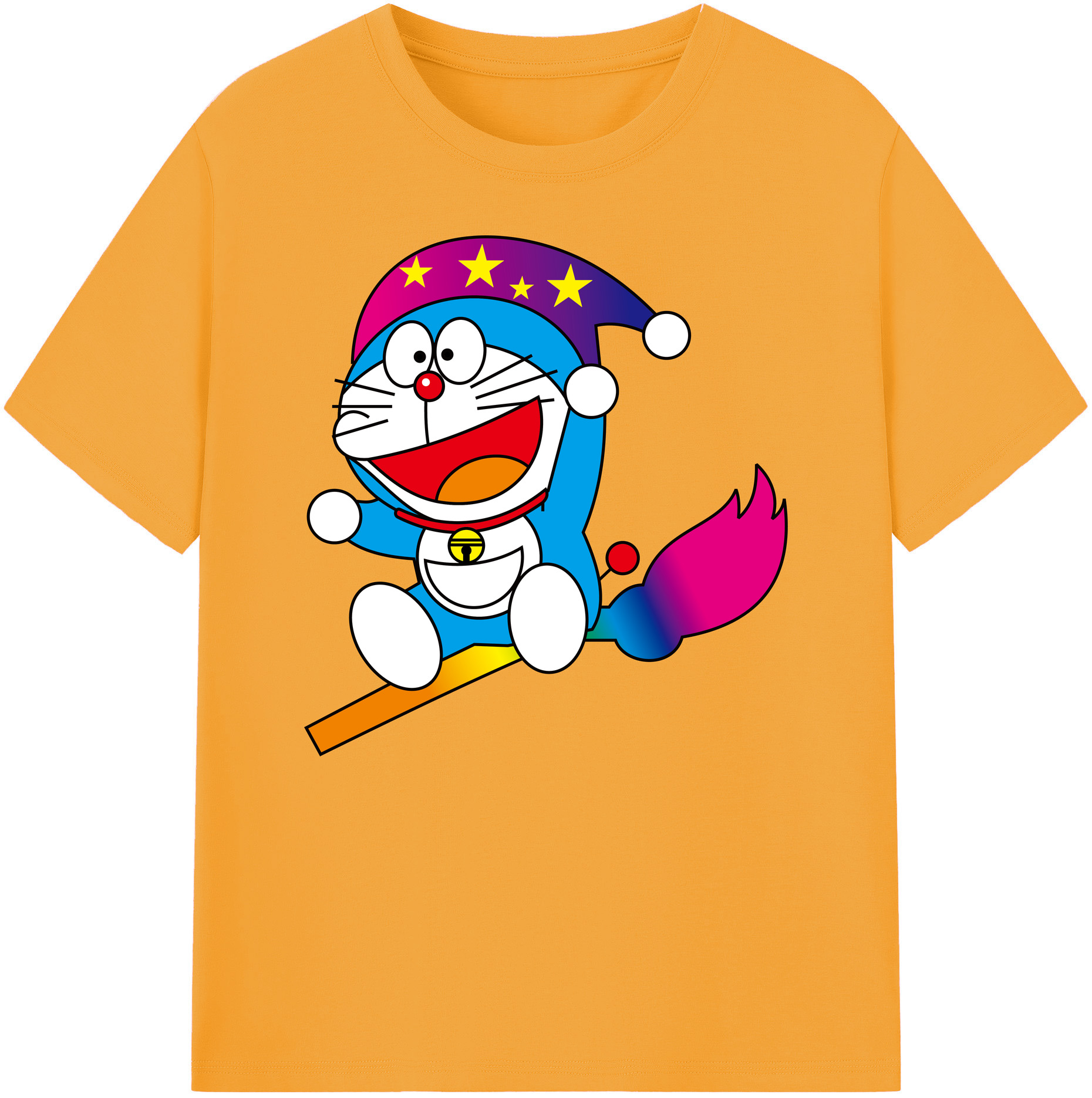 （画像用） ドラえもん Doraemon 綿100％ メンズ半袖Tシャツ｜肌触りやわらか＆通気性