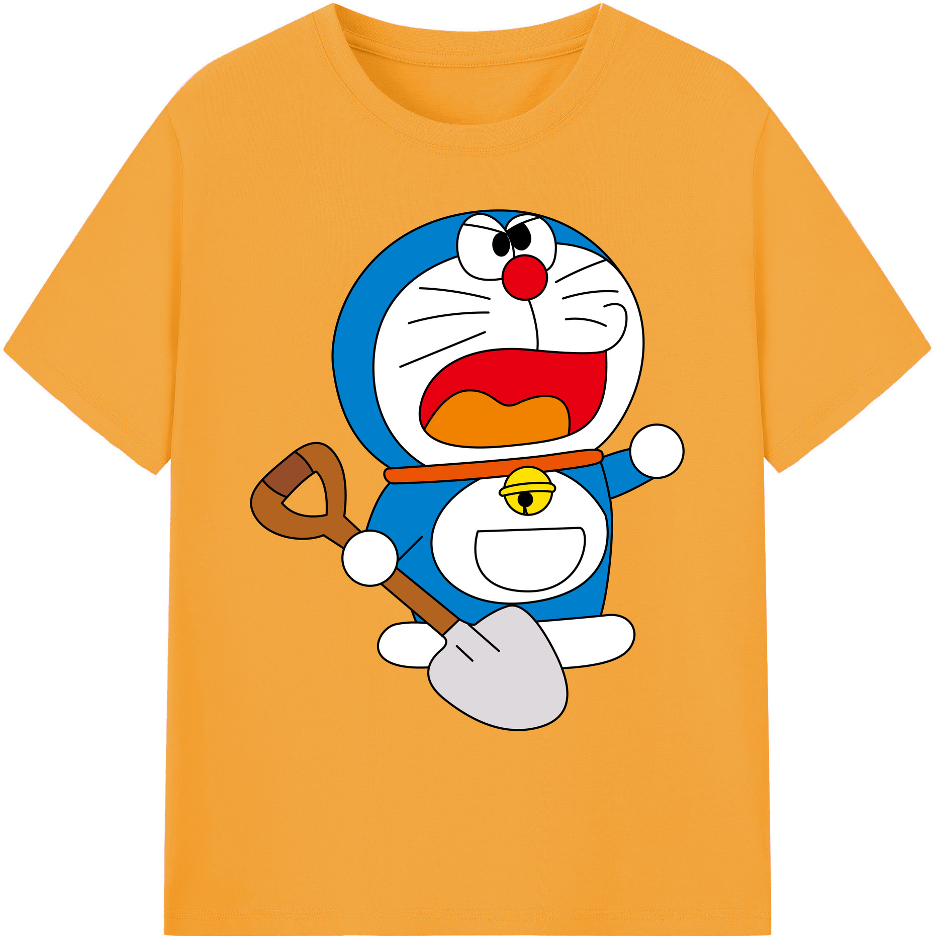（画像用） ドラえもん Doraemon 綿100％ メンズ半袖Tシャツ｜肌触りやわらか＆通気性