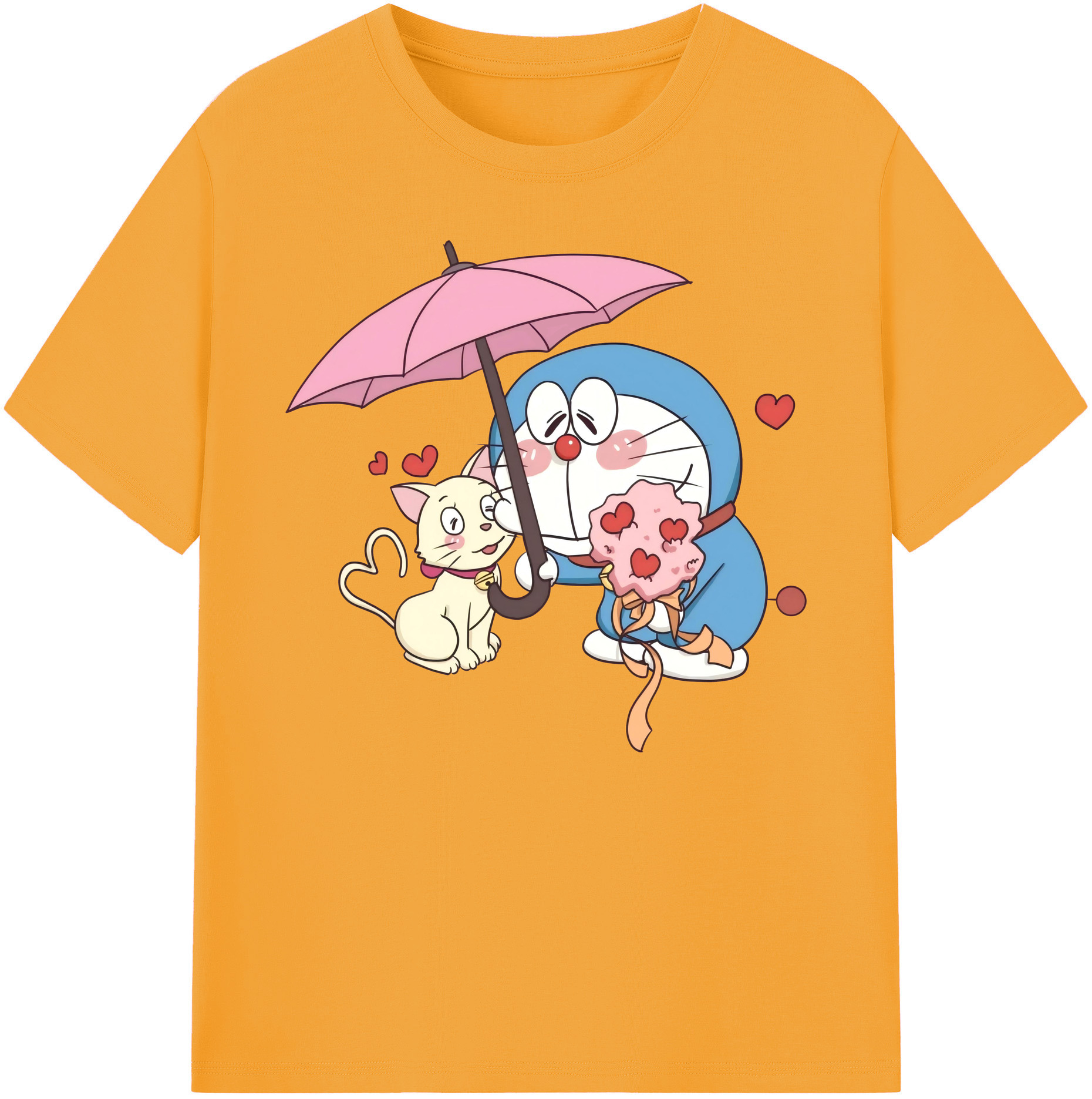 （画像用） ドラえもん Doraemon 綿100％ メンズ半袖Tシャツ｜肌触りやわらか＆通気性