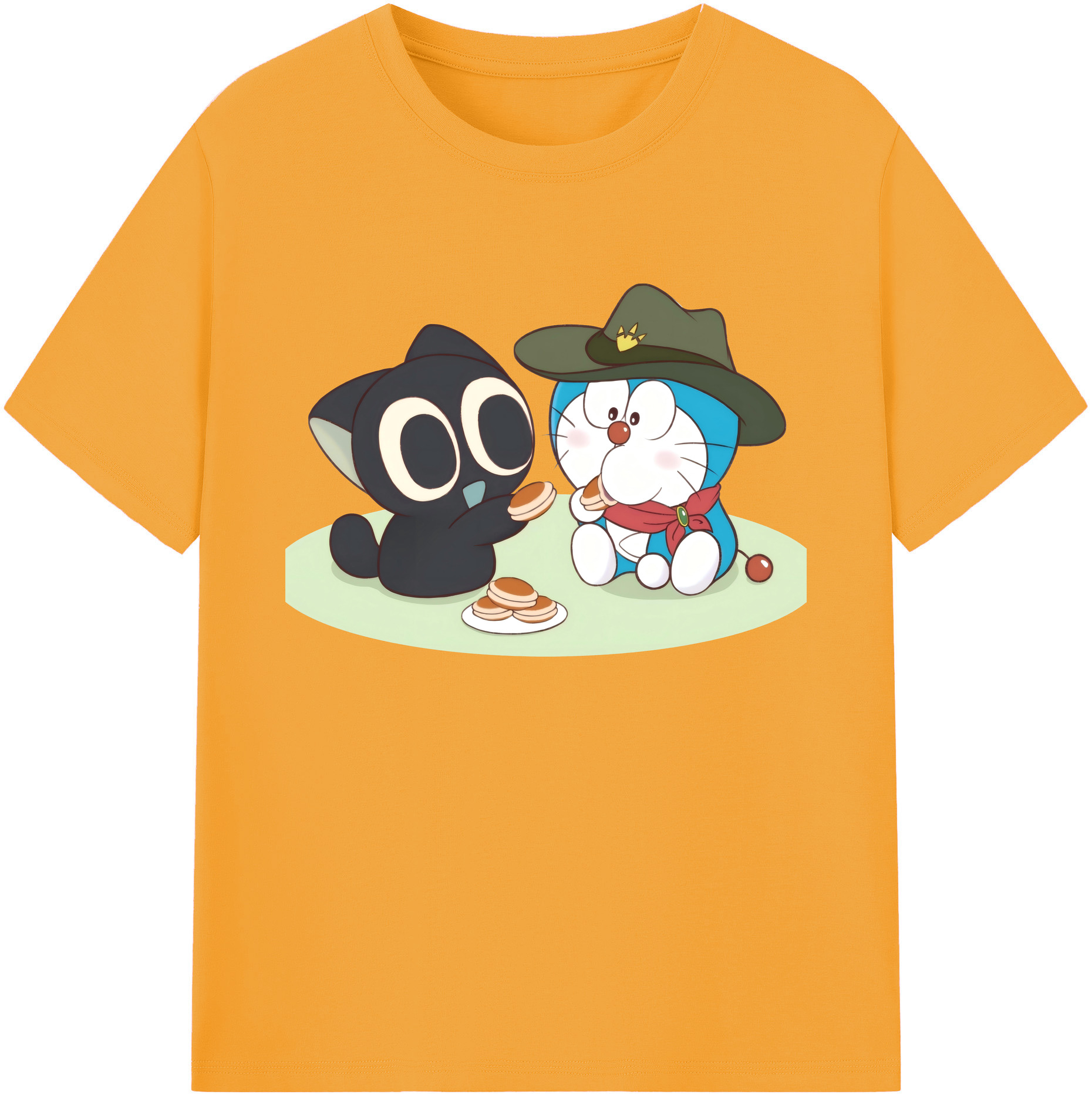 （画像用） ドラえもん Doraemon 綿100％ メンズ半袖Tシャツ｜肌触りやわらか＆通気性