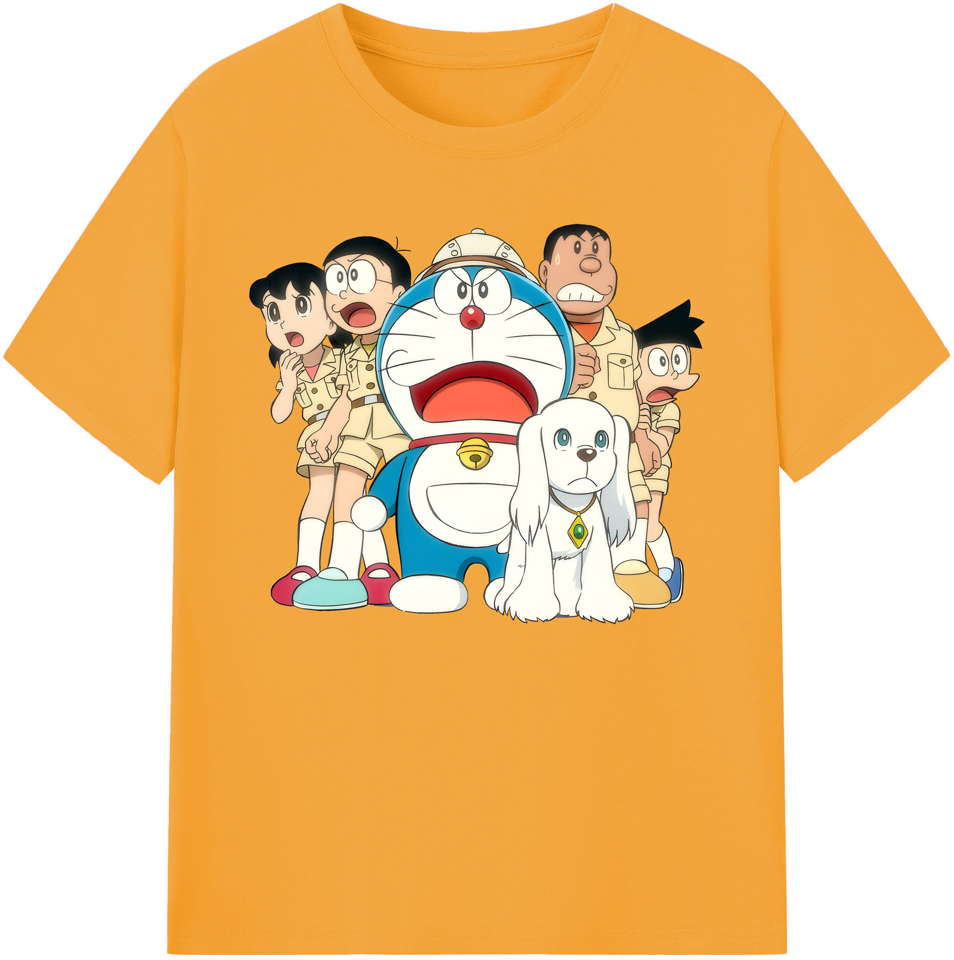 （画像用） ドラえもん Doraemon 綿100％ メンズ半袖Tシャツ｜肌触りやわらか＆通気性