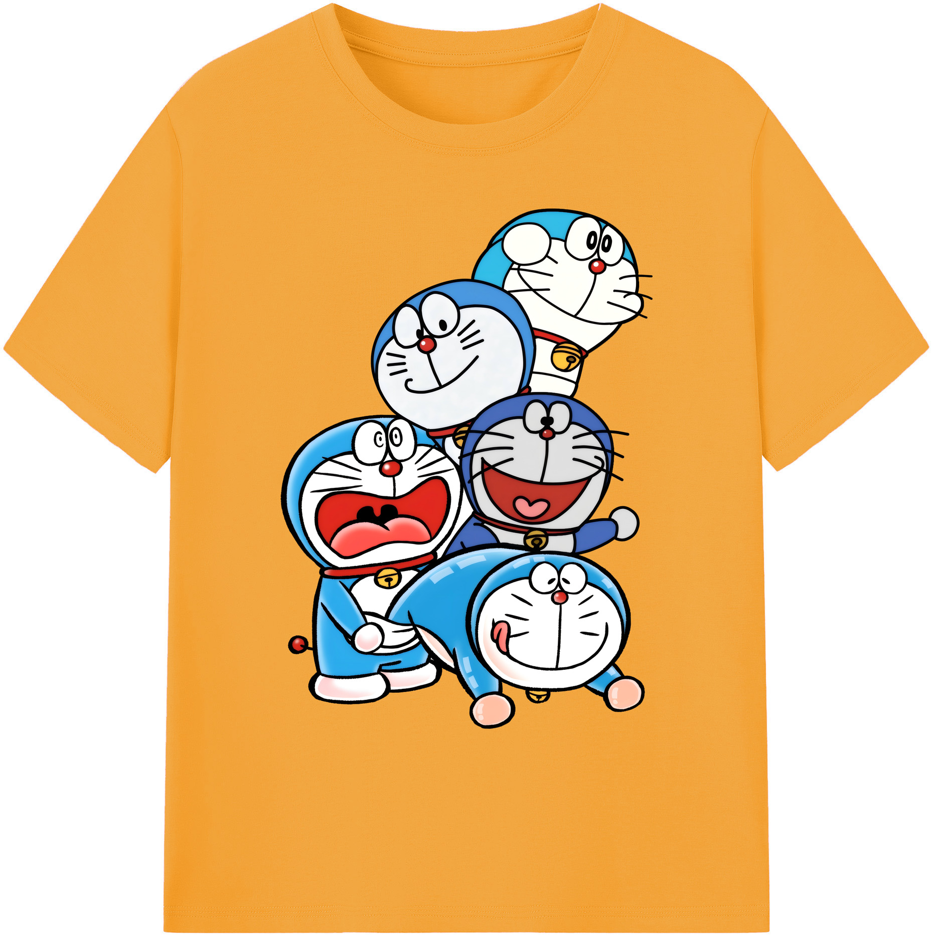 （画像用） ドラえもん Doraemon 綿100％ メンズ半袖Tシャツ｜肌触りやわらか＆通気性