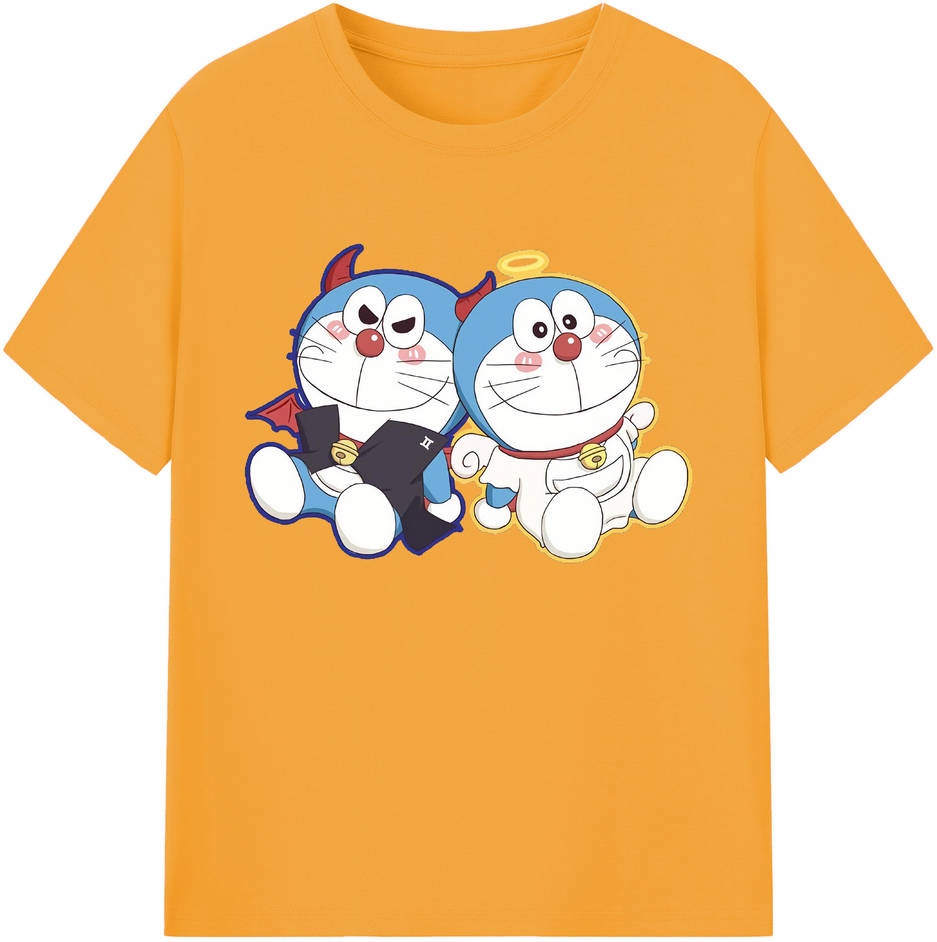 （画像用） ドラえもん Doraemon 綿100％ メンズ半袖Tシャツ｜肌触りやわらか＆通気性