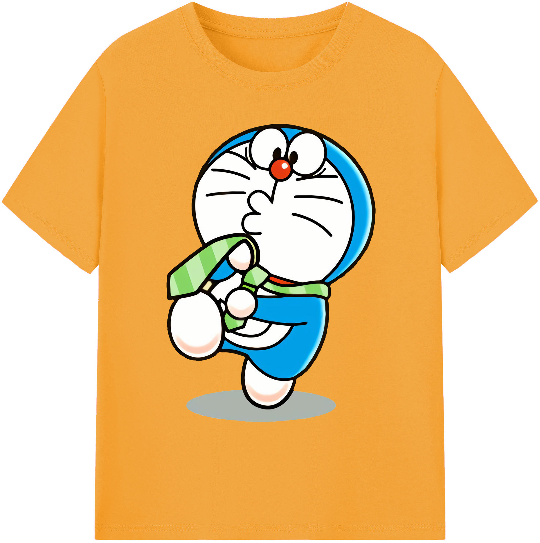 （画像用） ドラえもん Doraemon 綿100％ メンズ半袖Tシャツ｜肌触りやわらか＆通気性