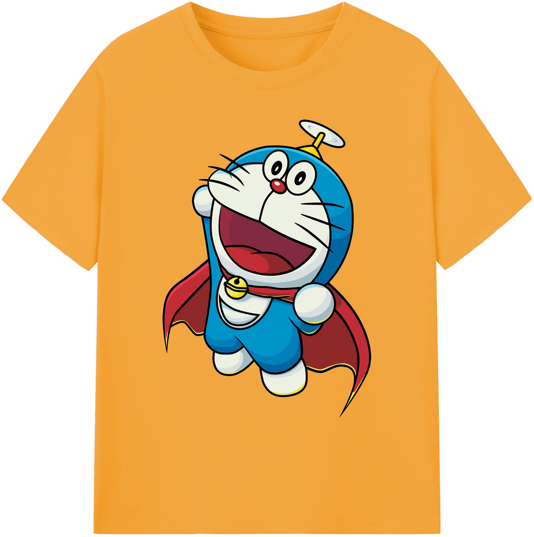 （画像用） ドラえもん Doraemon 綿100％ メンズ半袖Tシャツ｜肌触りやわらか＆通気性
