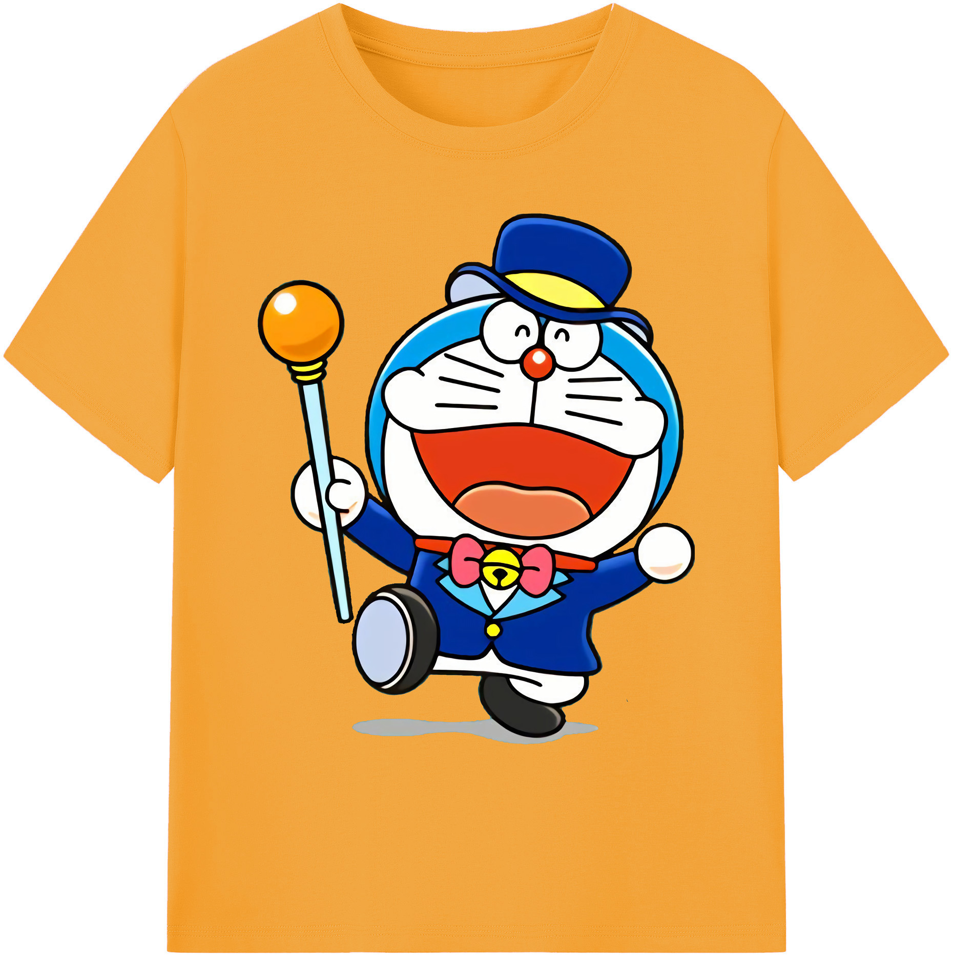 （画像用） ドラえもん Doraemon 綿100％ メンズ半袖Tシャツ｜肌触りやわらか＆通気性