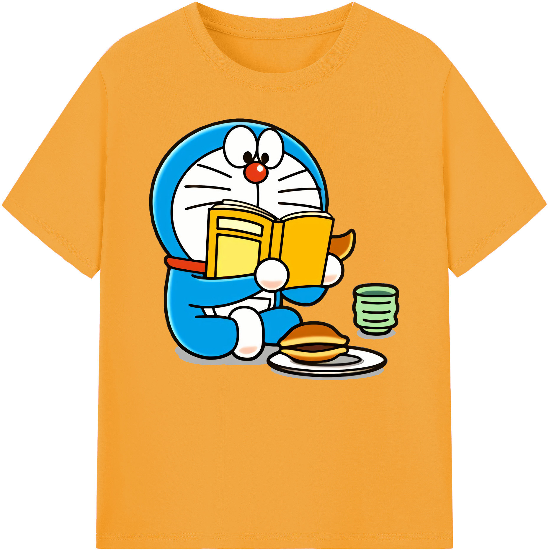 （画像用） ドラえもん Doraemon 綿100％ メンズ半袖Tシャツ｜肌触りやわらか＆通気性