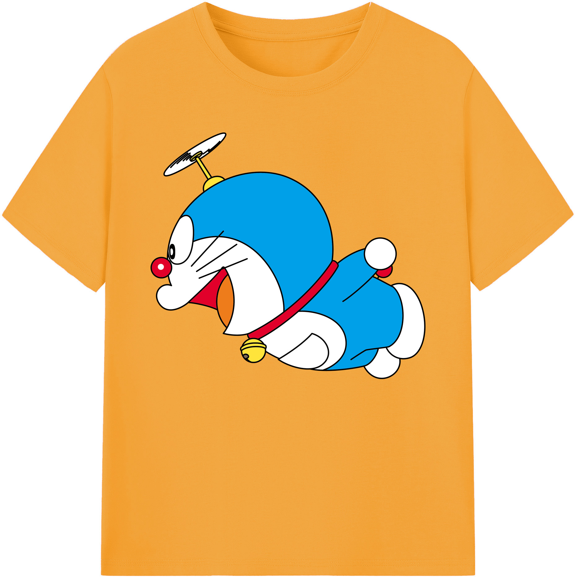 （画像用） ドラえもん Doraemon 綿100％ メンズ半袖Tシャツ｜肌触りやわらか＆通気性