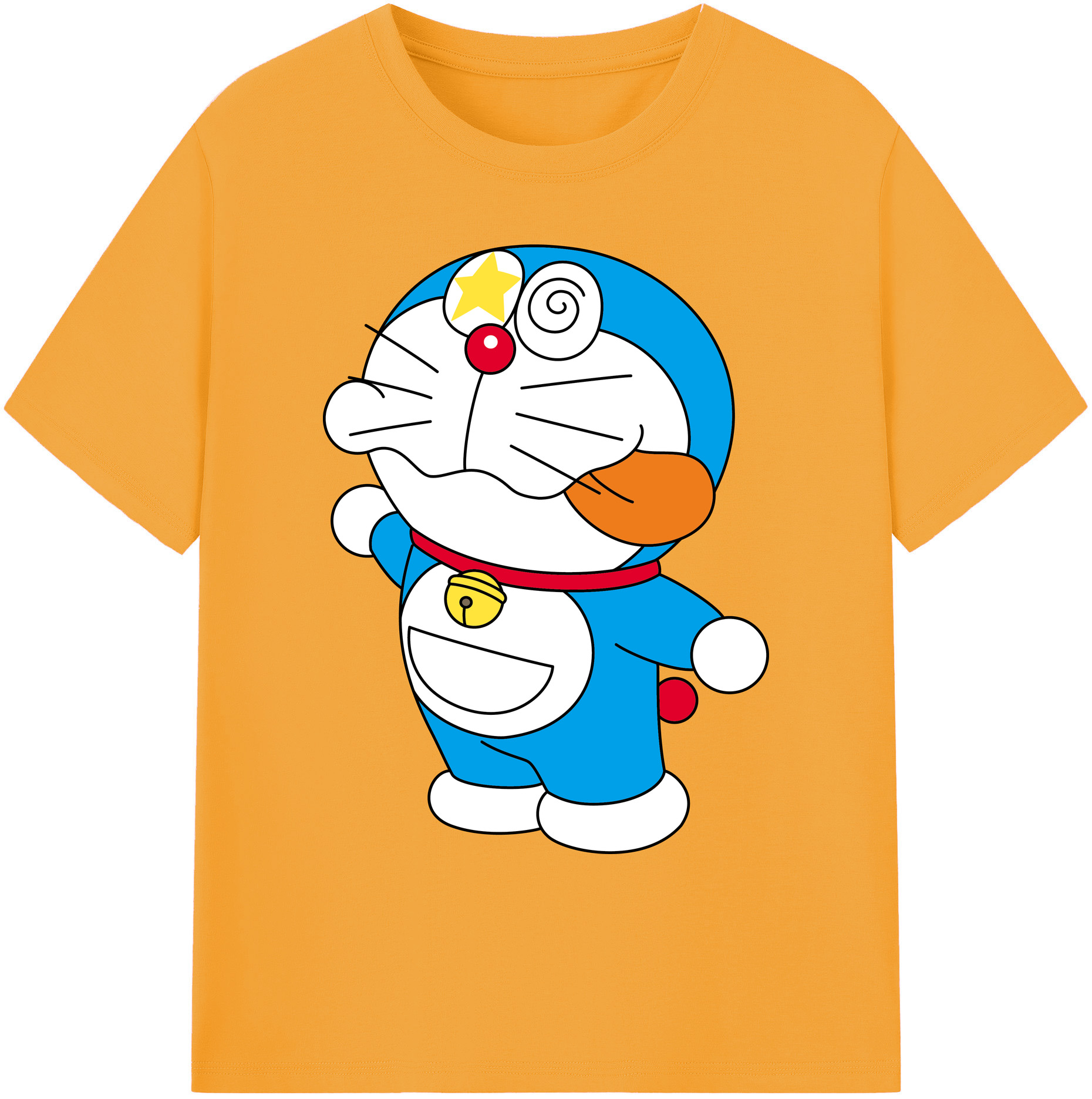 （画像用） ドラえもん Doraemon 綿100％ メンズ半袖Tシャツ｜肌触りやわらか＆通気性
