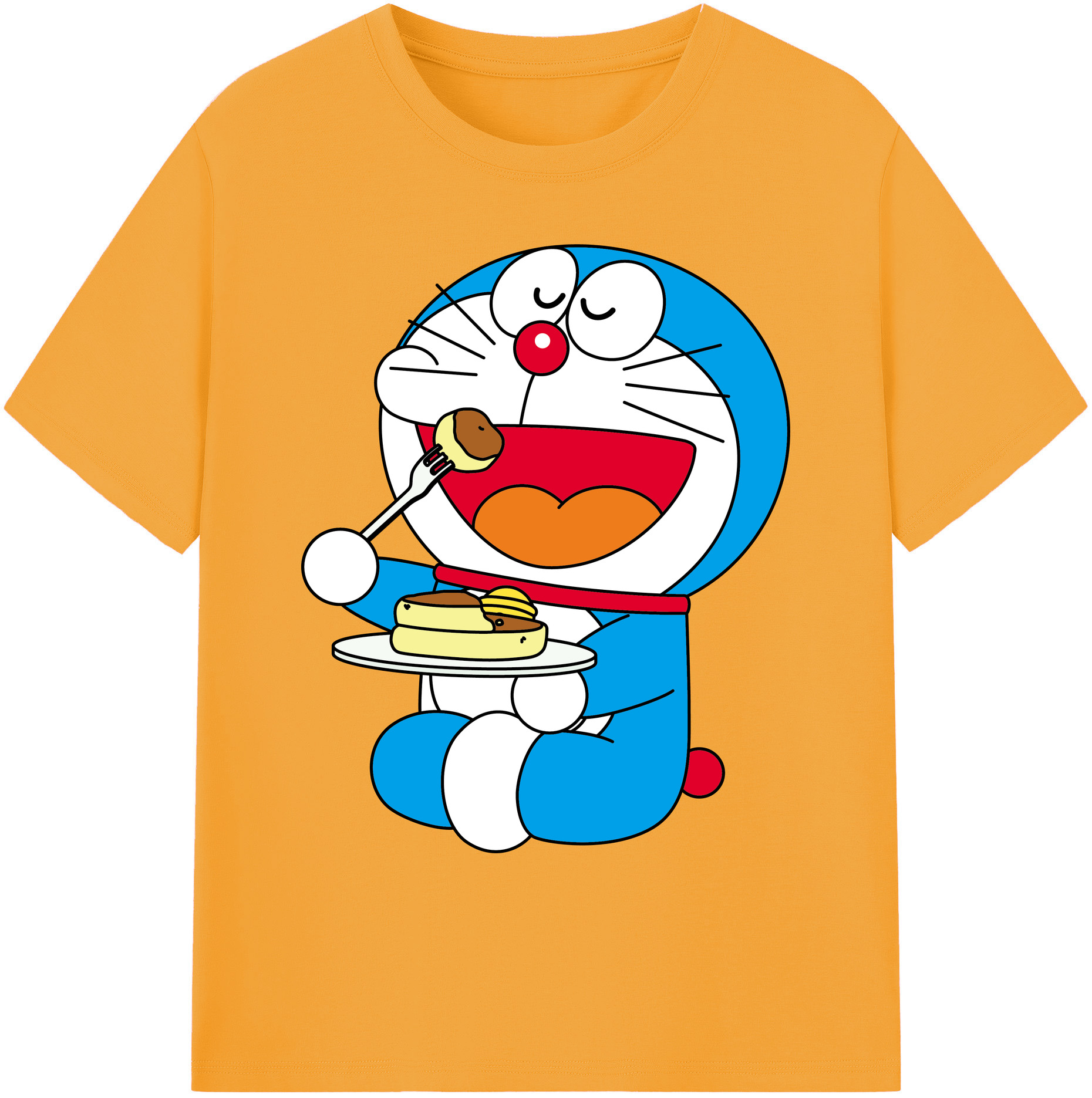 （画像用） ドラえもん Doraemon 綿100％ メンズ半袖Tシャツ｜肌触りやわらか＆通気性