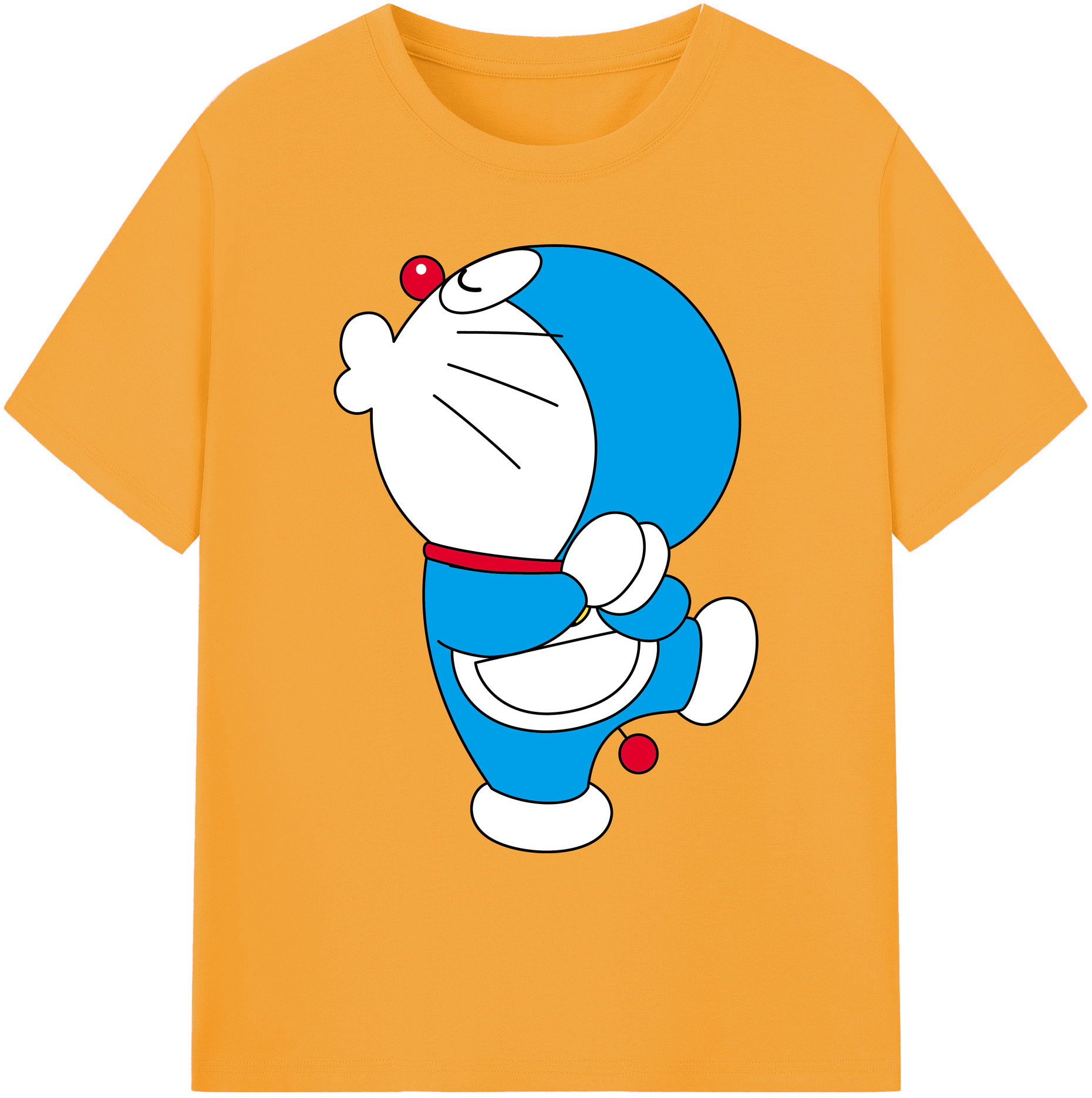 （画像用） ドラえもん Doraemon 綿100％ メンズ半袖Tシャツ｜肌触りやわらか＆通気性