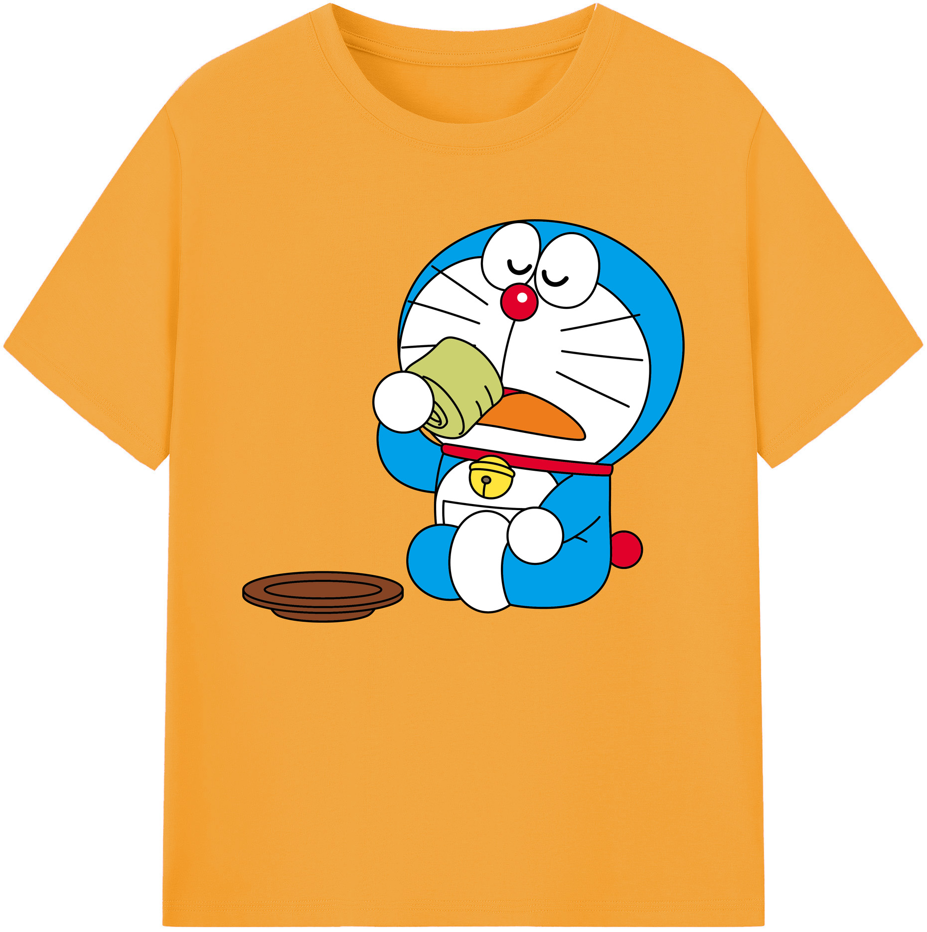 （画像用） ドラえもん Doraemon 綿100％ メンズ半袖Tシャツ｜肌触りやわらか＆通気性