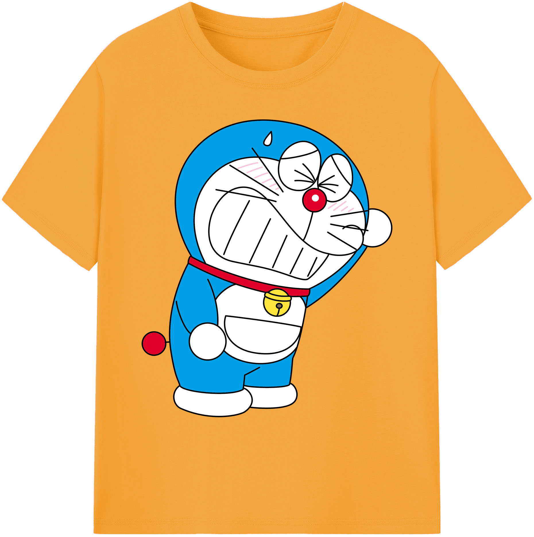 （画像用） ドラえもん Doraemon 綿100％ メンズ半袖Tシャツ｜肌触りやわらか＆通気性