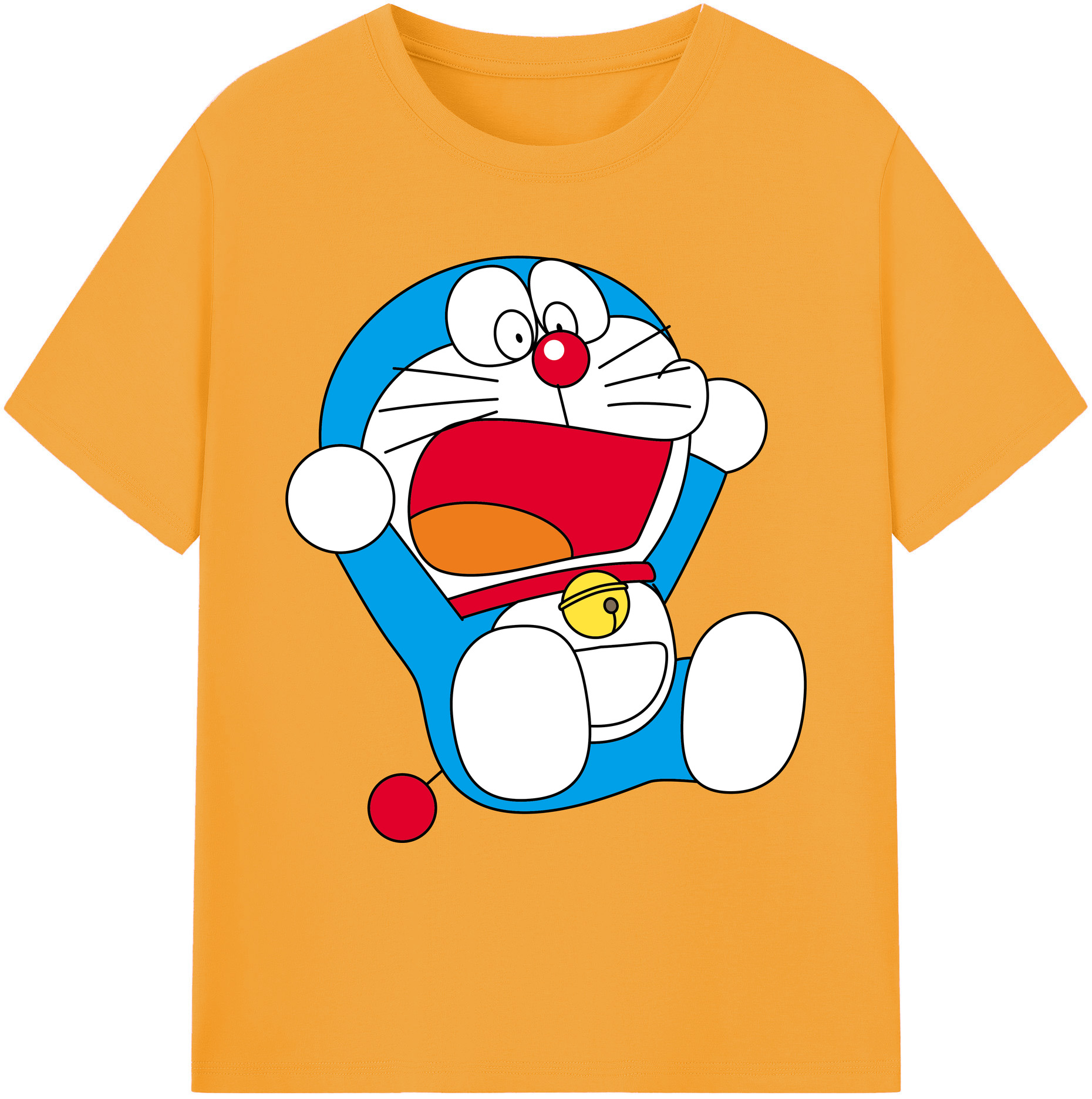 （画像用） ドラえもん Doraemon 綿100％ メンズ半袖Tシャツ｜肌触りやわらか＆通気性