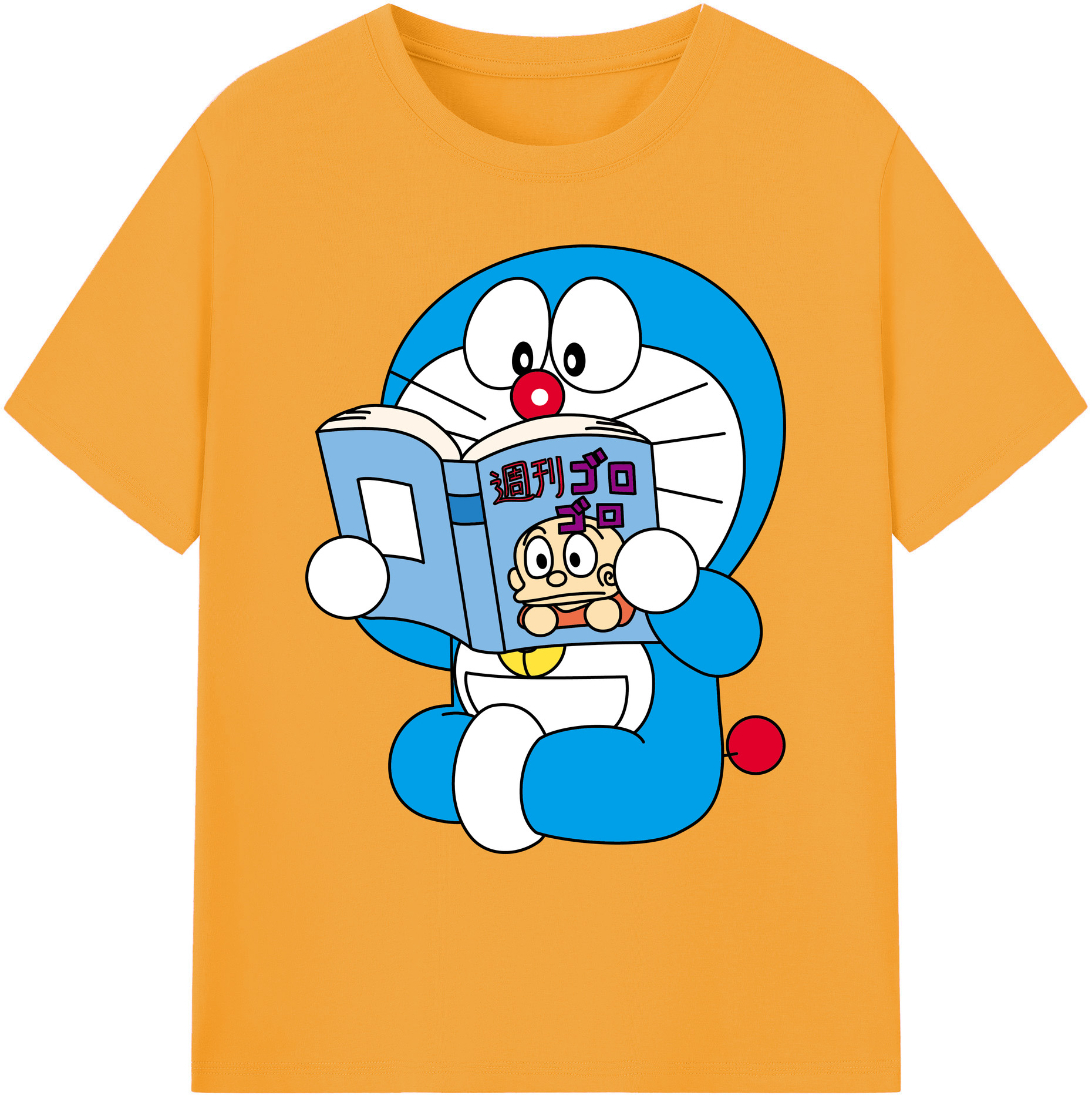 （画像用） ドラえもん Doraemon 綿100％ メンズ半袖Tシャツ｜肌触りやわらか＆通気性