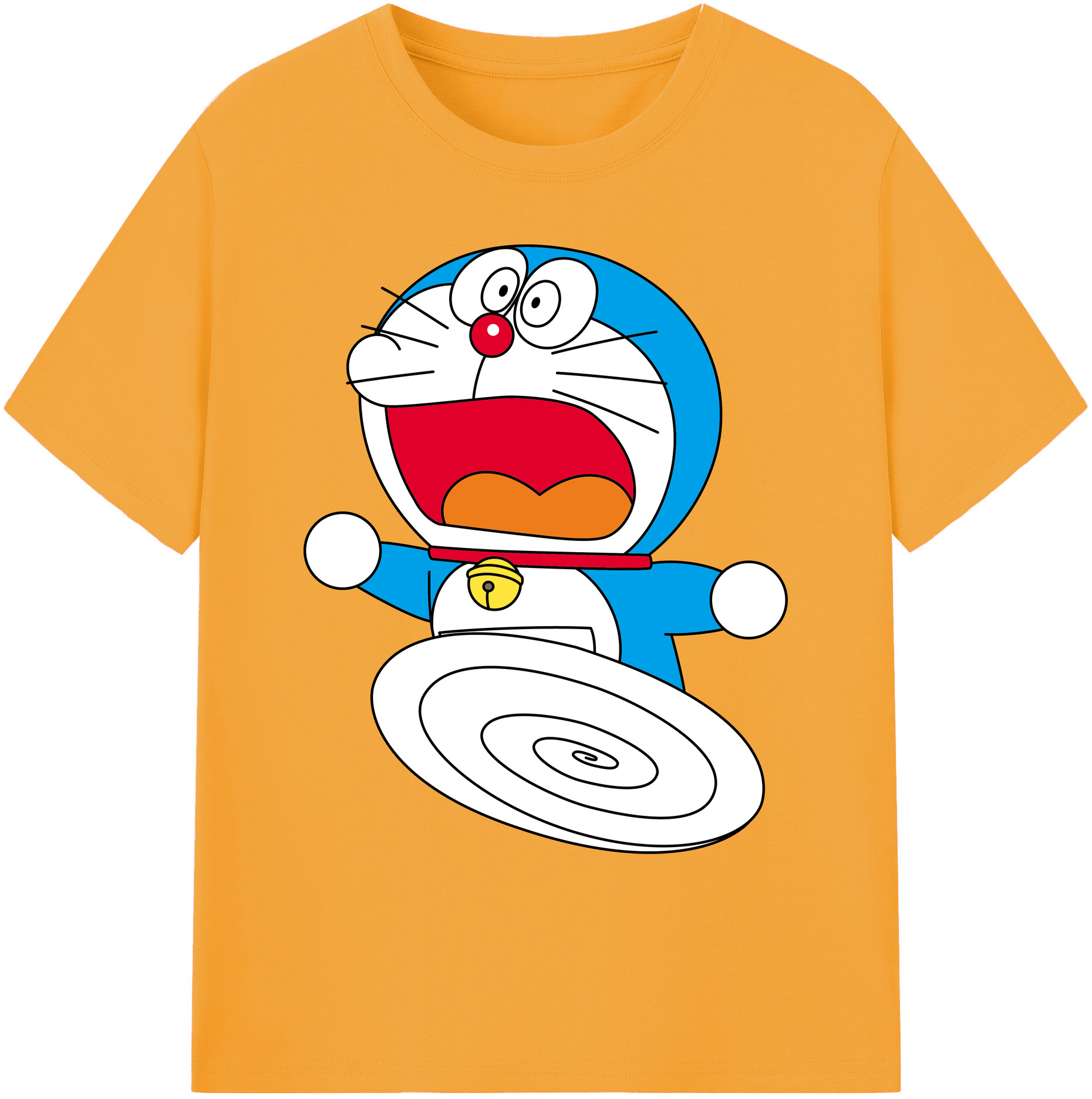 （画像用） ドラえもん Doraemon 綿100％ メンズ半袖Tシャツ｜肌触りやわらか＆通気性