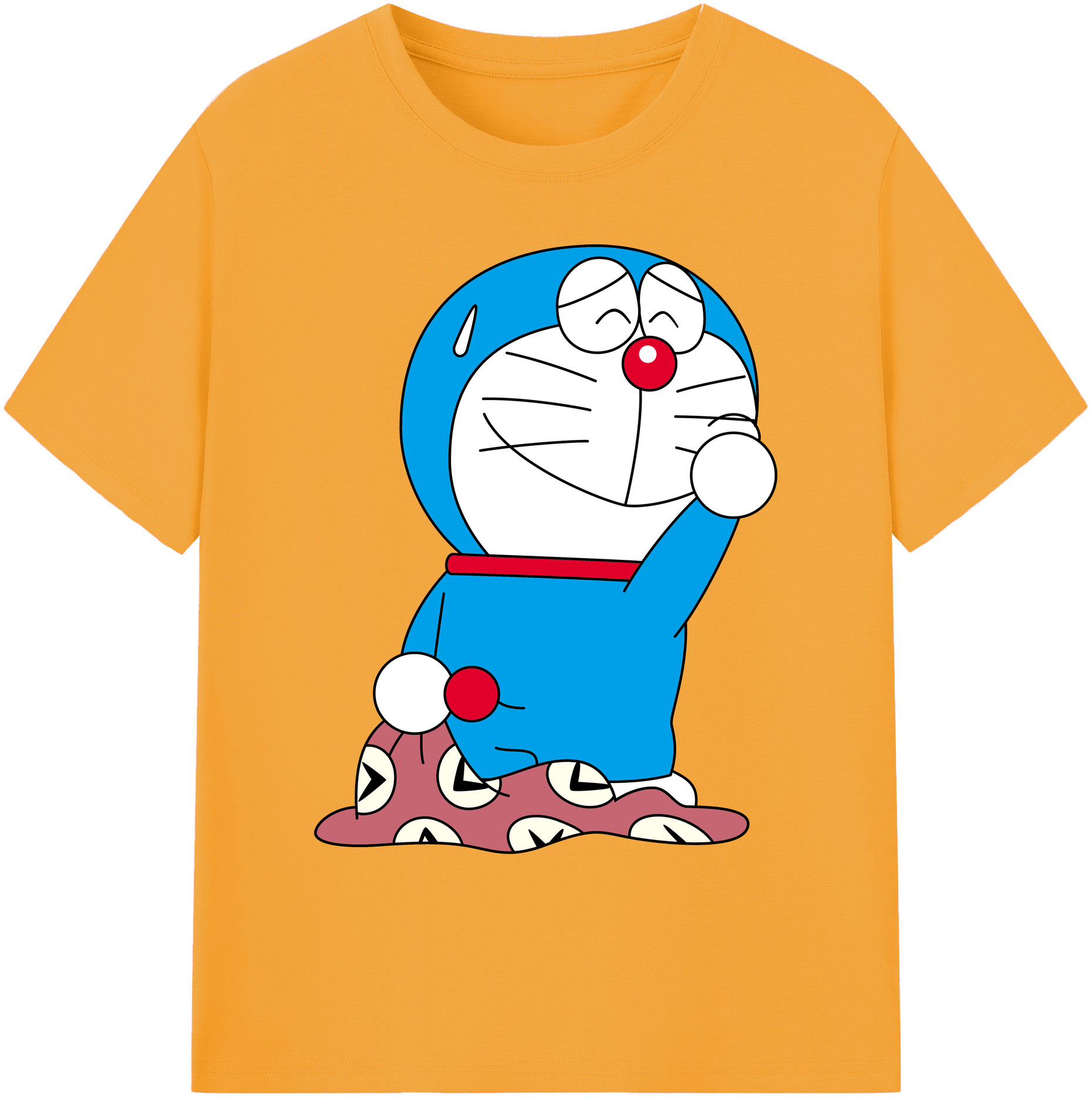 （画像用） ドラえもん Doraemon 綿100％ メンズ半袖Tシャツ｜肌触りやわらか＆通気性