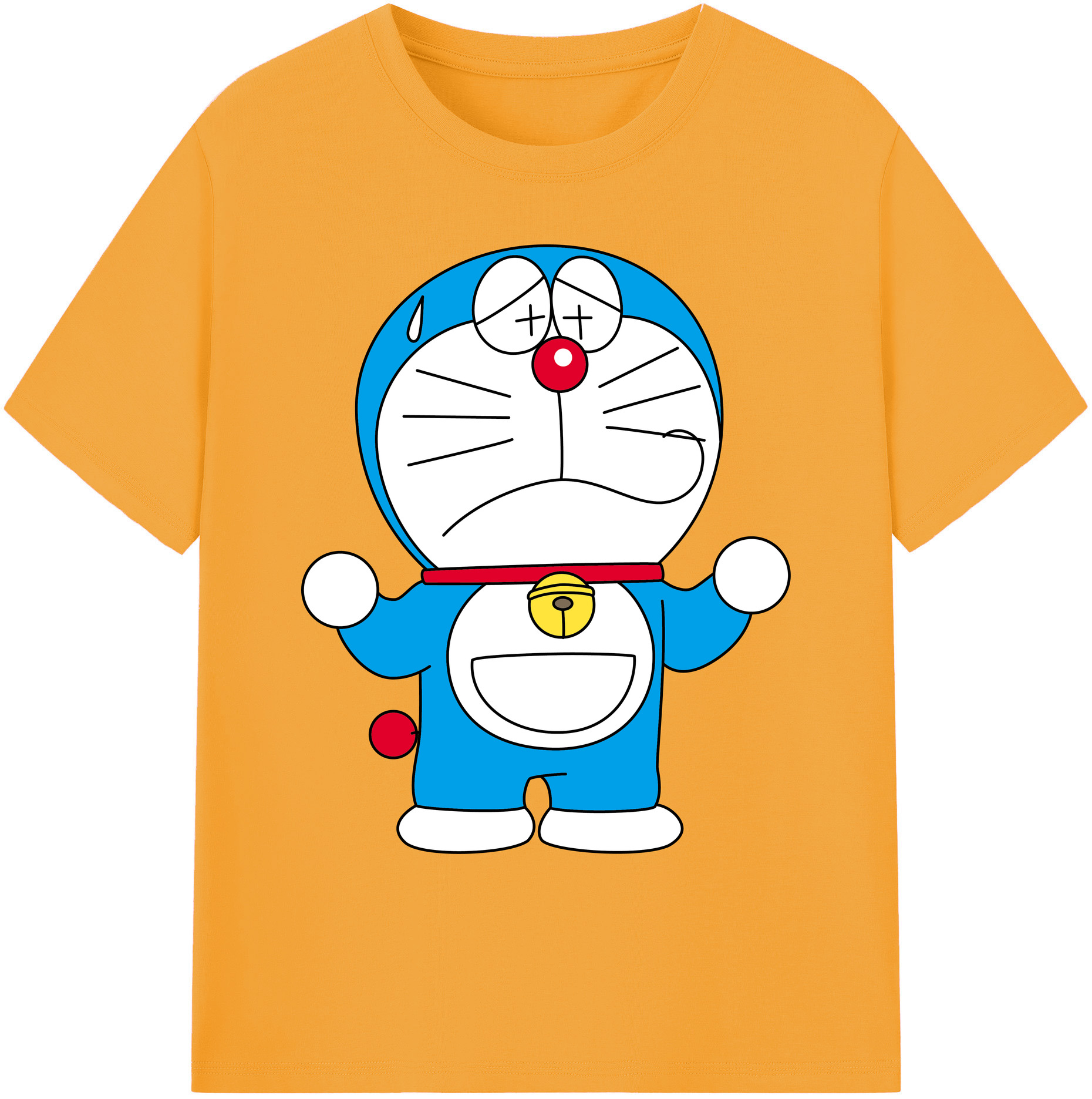 （画像用） ドラえもん Doraemon 綿100％ メンズ半袖Tシャツ｜肌触りやわらか＆通気性