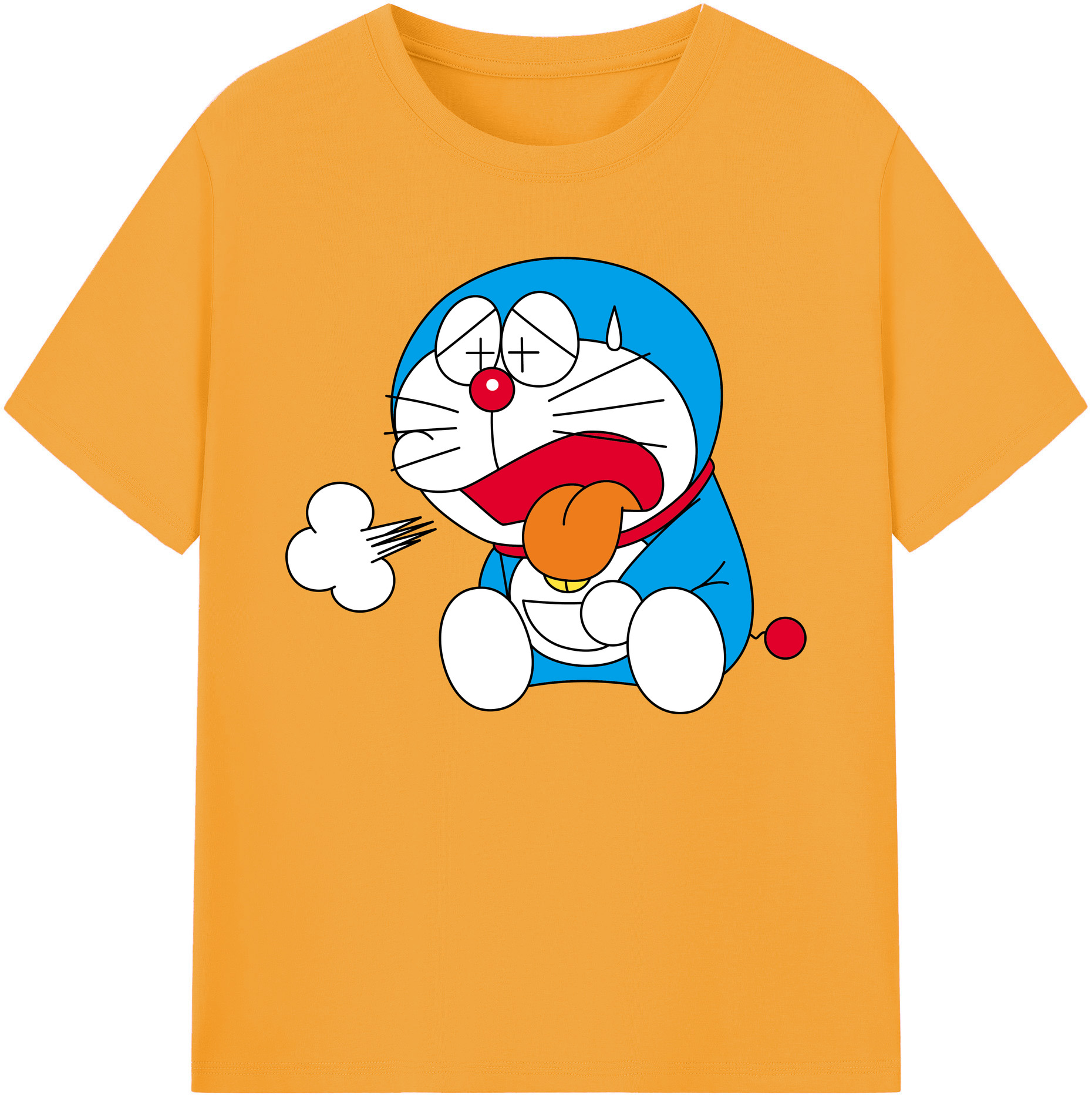 （画像用） ドラえもん Doraemon 綿100％ メンズ半袖Tシャツ｜肌触りやわらか＆通気性