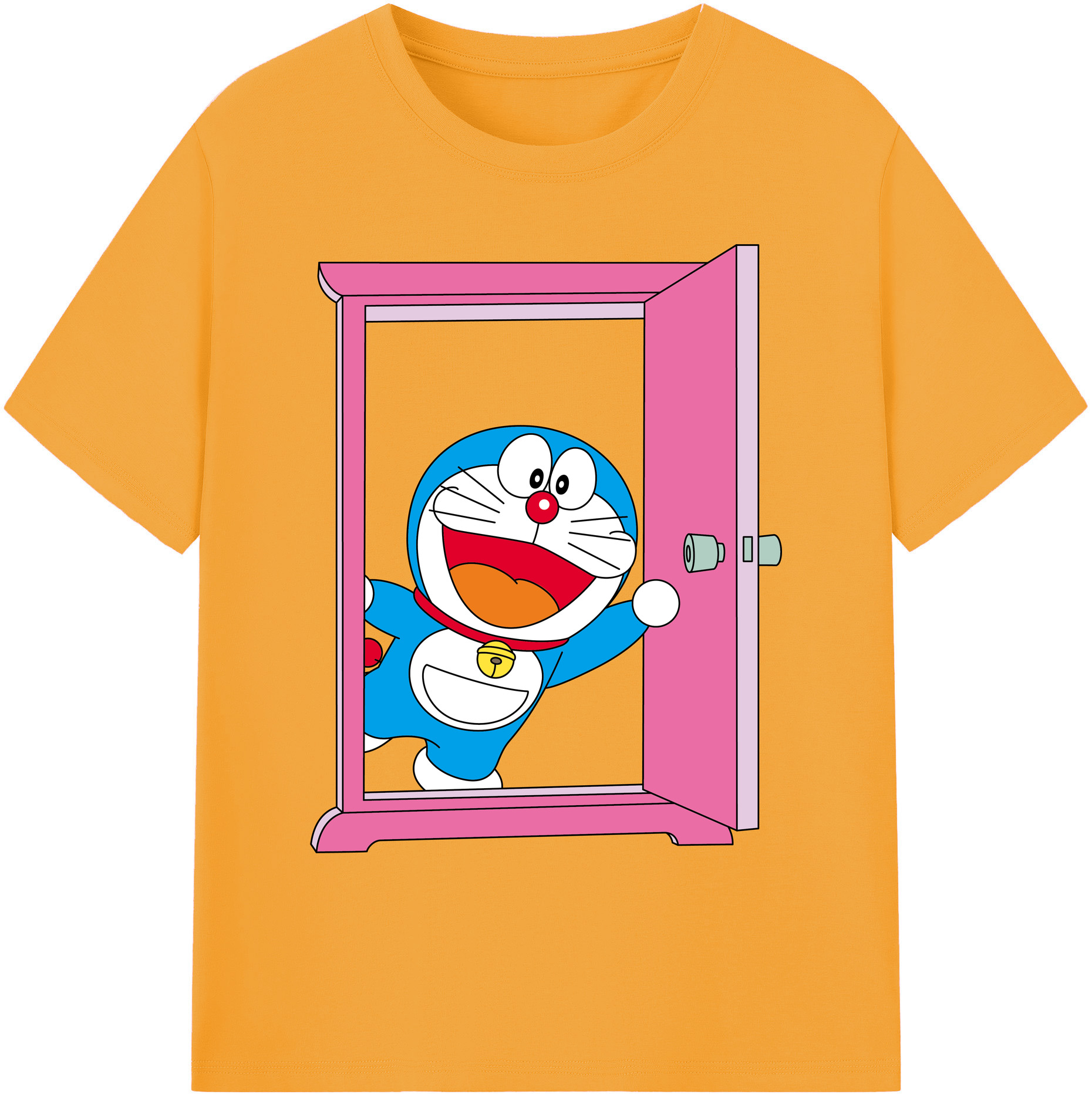 （画像用） ドラえもん Doraemon 綿100％ メンズ半袖Tシャツ｜肌触りやわらか＆通気性