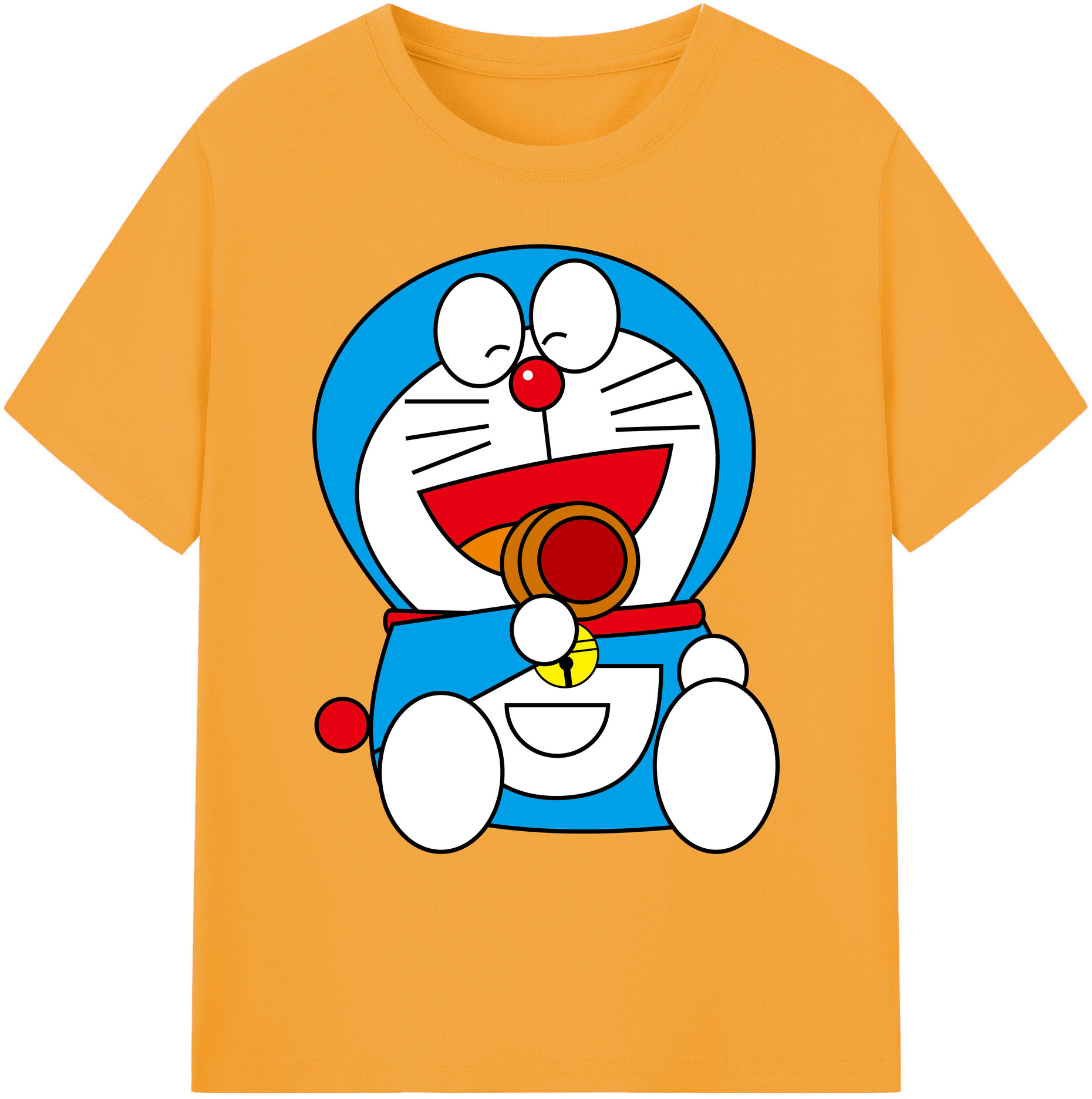 （画像用） ドラえもん Doraemon 綿100％ メンズ半袖Tシャツ｜肌触りやわらか＆通気性