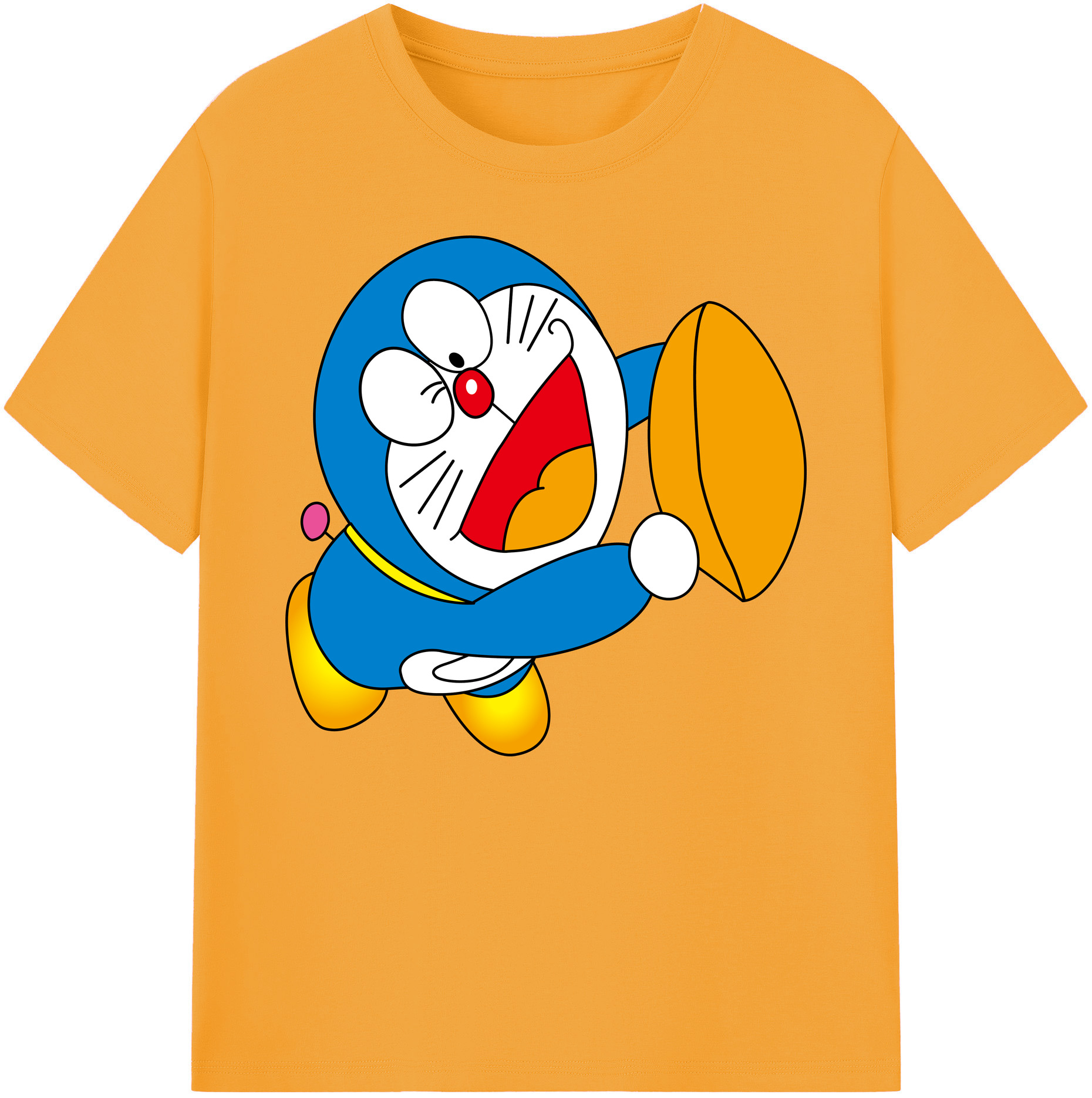 （画像用） ドラえもん Doraemon 綿100％ メンズ半袖Tシャツ｜肌触りやわらか＆通気性