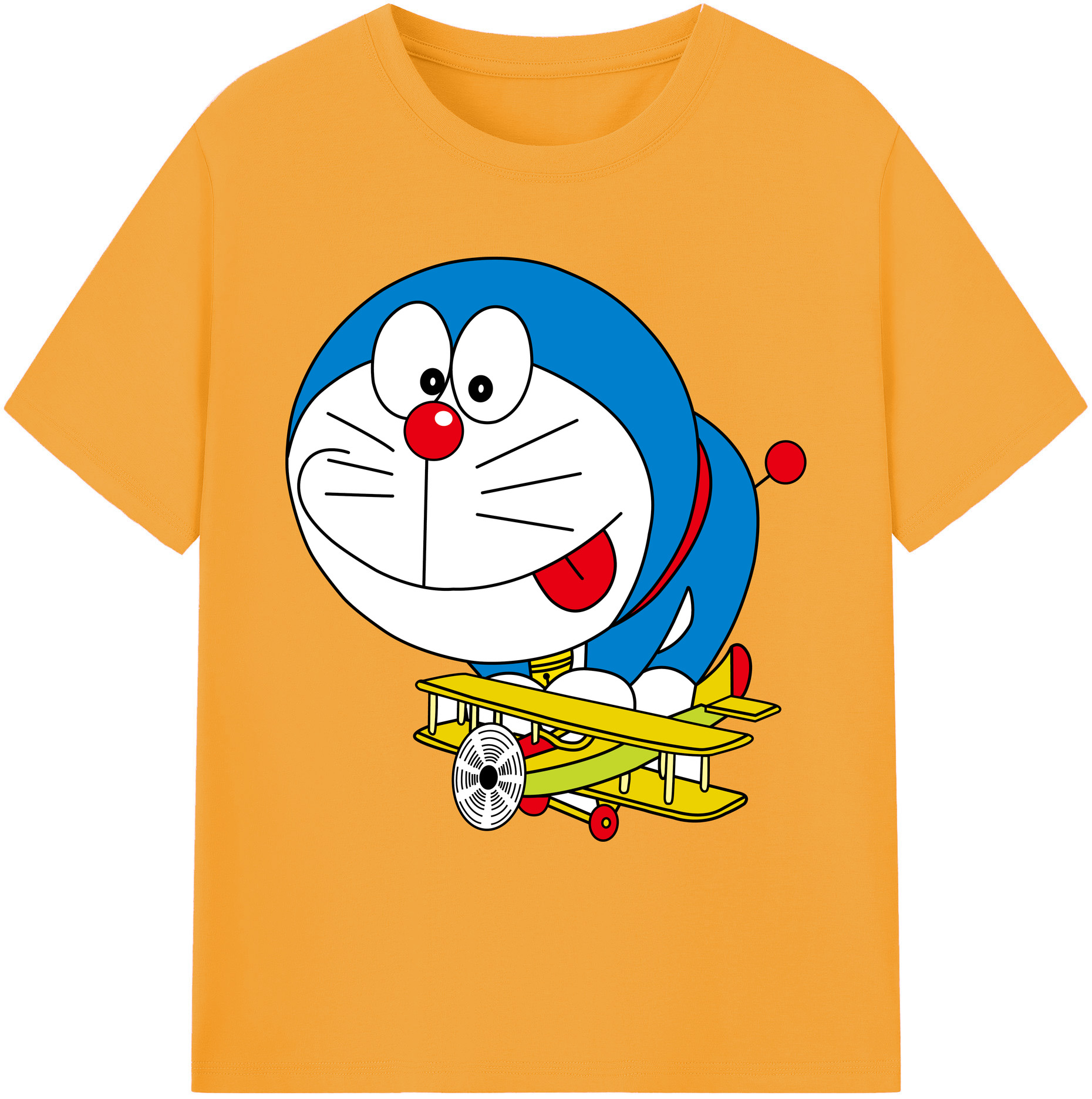 （画像用） ドラえもん Doraemon 綿100％ メンズ半袖Tシャツ｜肌触りやわらか＆通気性