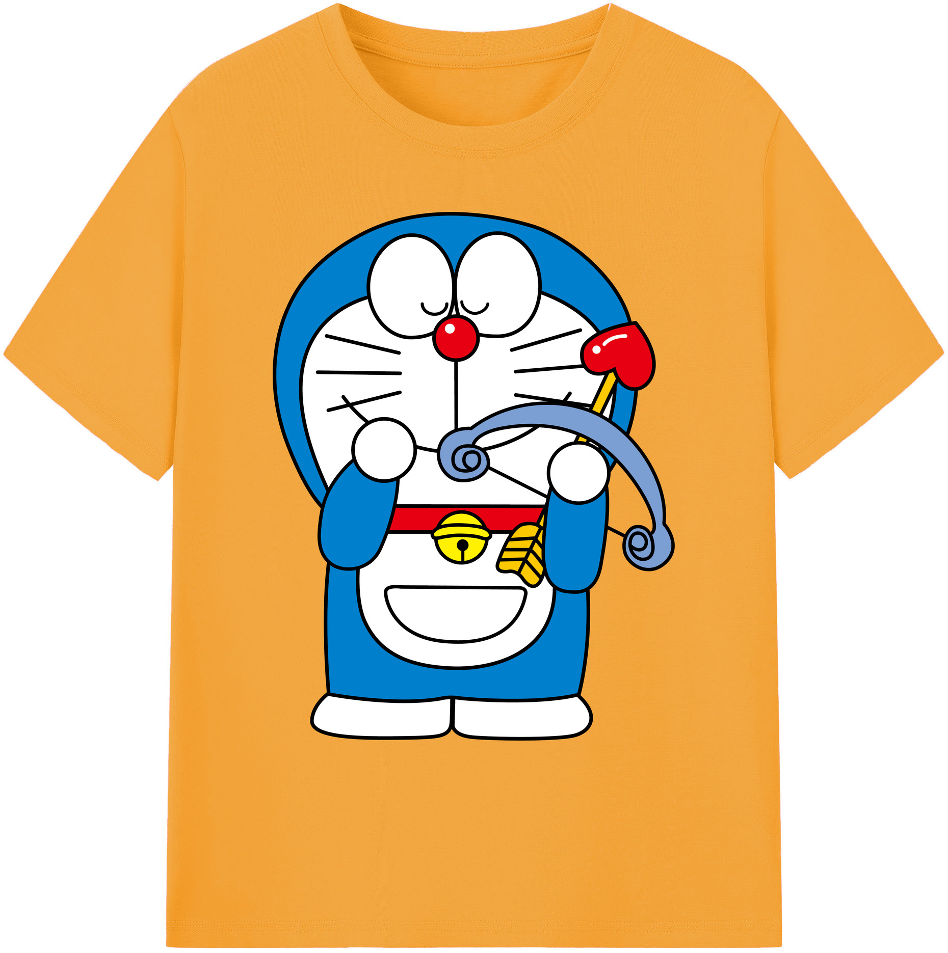 （画像用） ドラえもん Doraemon 綿100％ メンズ半袖Tシャツ｜肌触りやわらか＆通気性