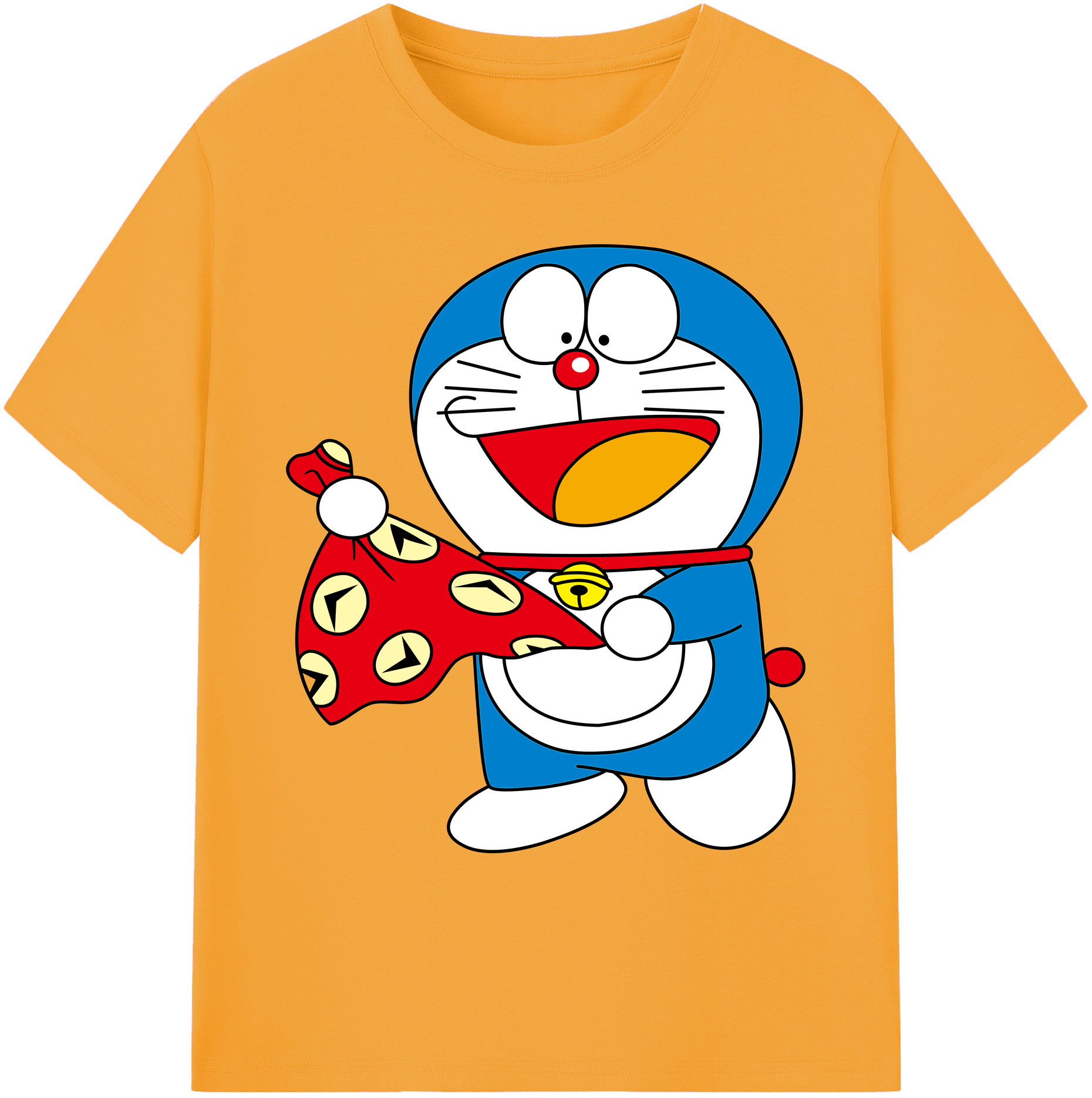 （画像用） ドラえもん Doraemon 綿100％ メンズ半袖Tシャツ｜肌触りやわらか＆通気性