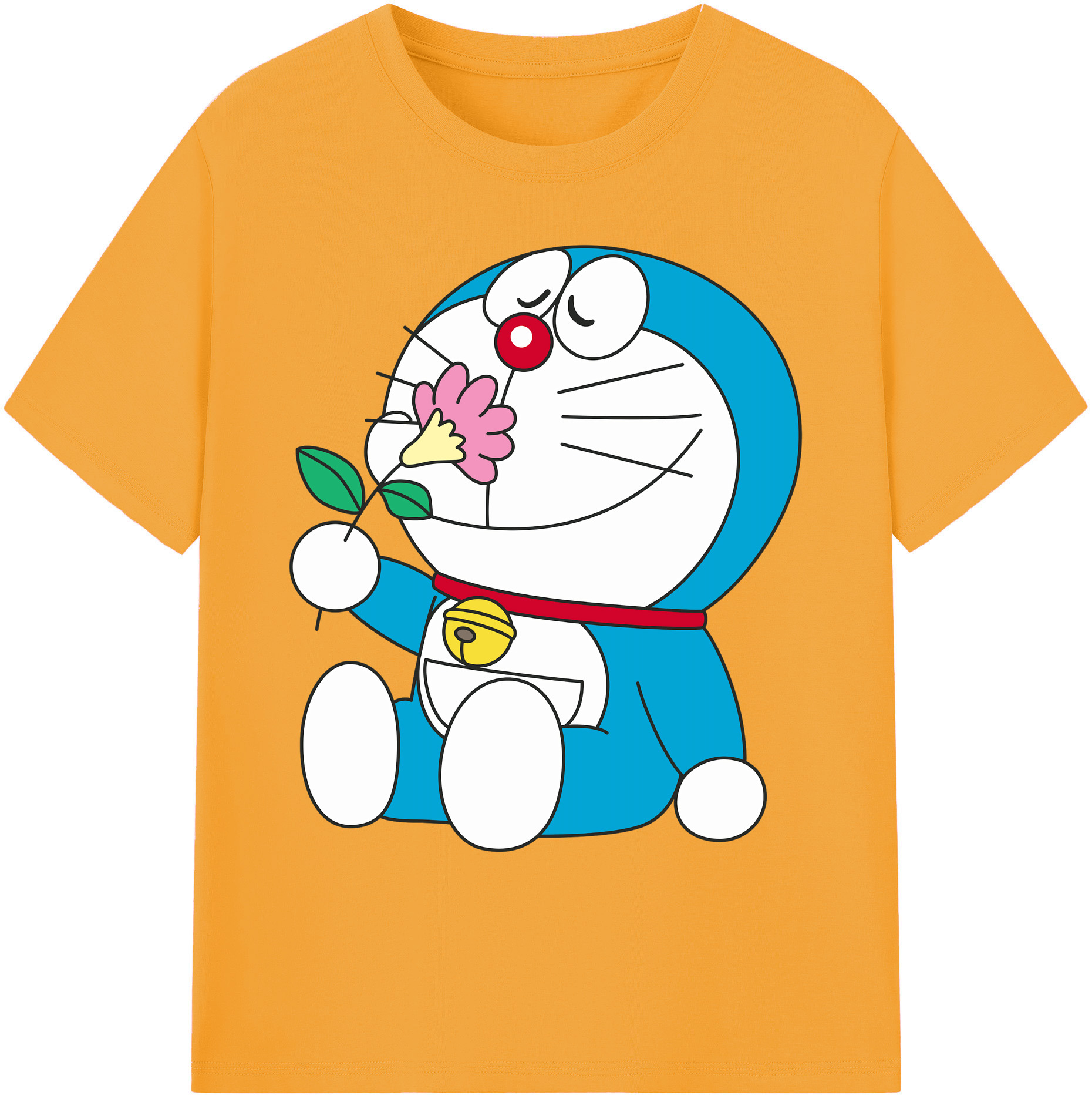 （画像用） ドラえもん Doraemon 綿100％ メンズ半袖Tシャツ｜肌触りやわらか＆通気性