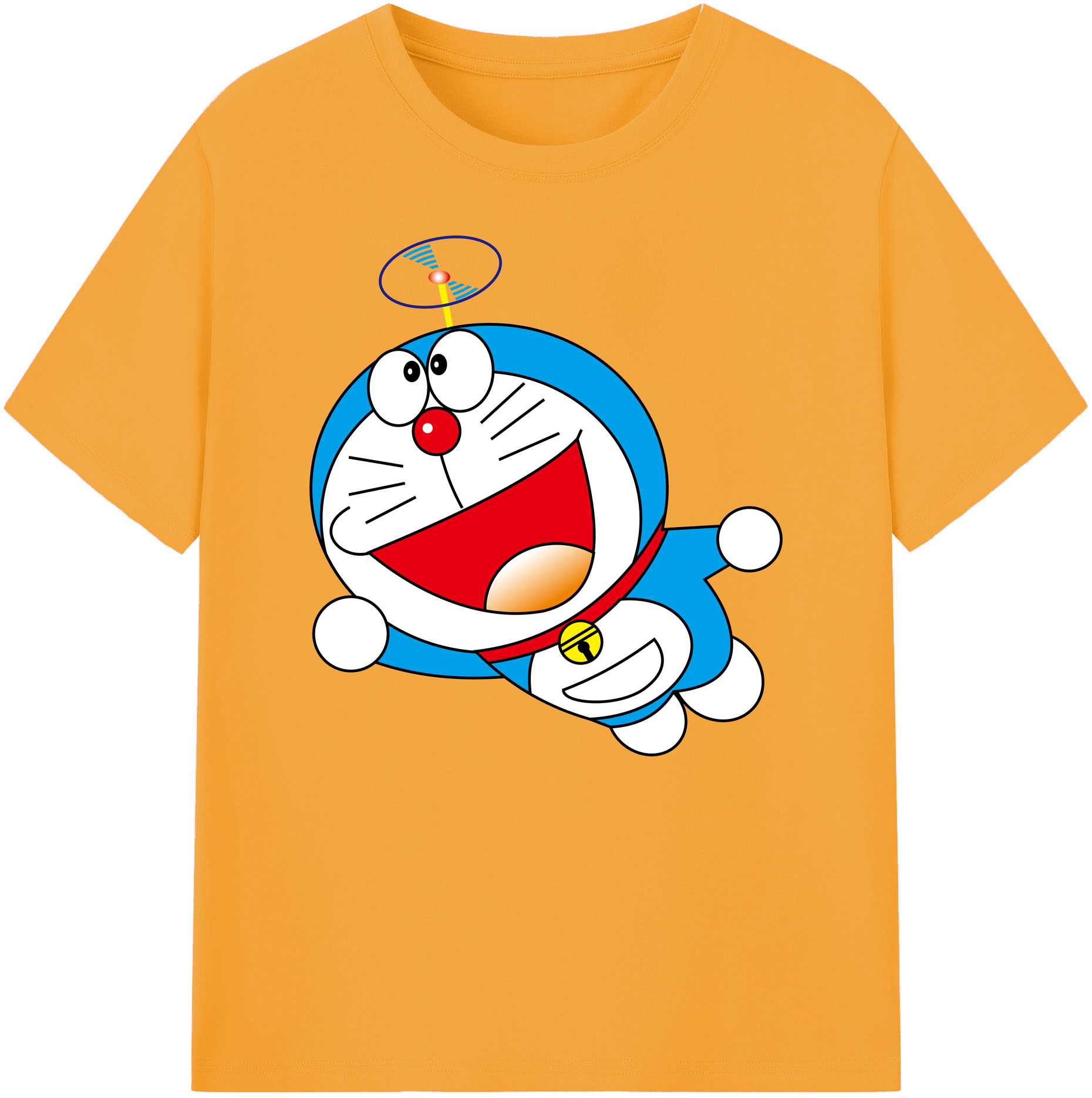 （画像用） ドラえもん Doraemon 綿100％ メンズ半袖Tシャツ｜肌触りやわらか＆通気性