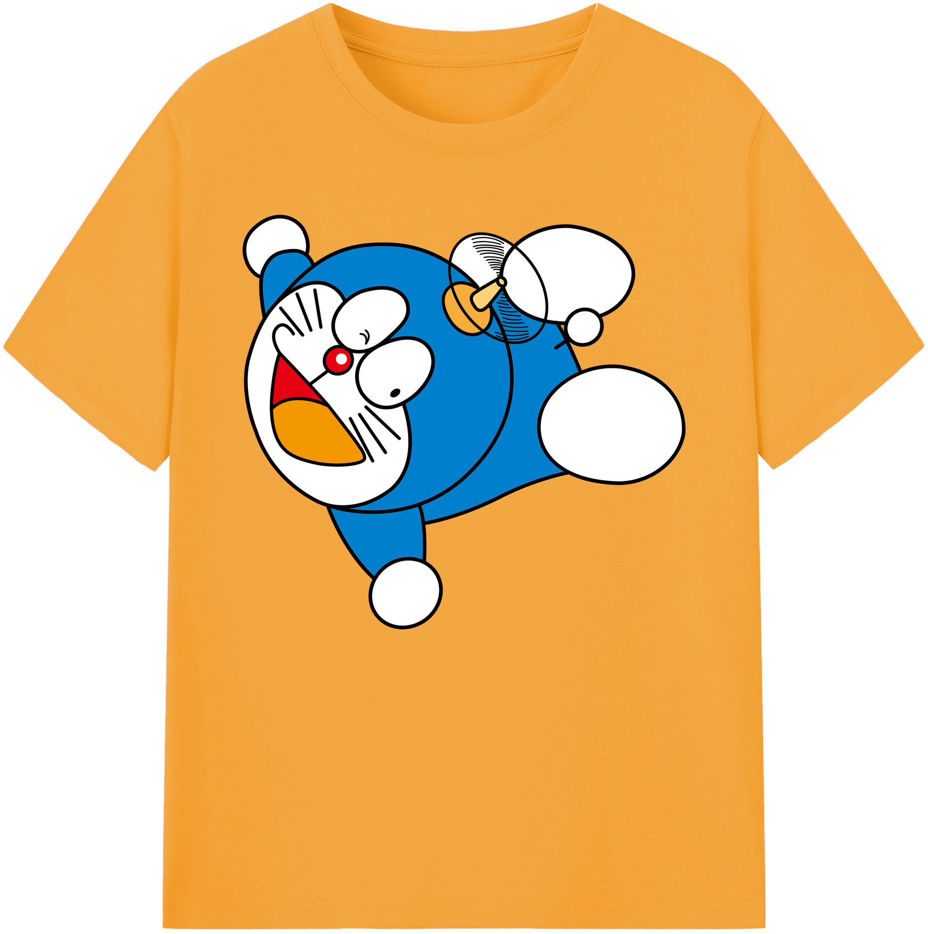 （画像用） ドラえもん Doraemon 綿100％ メンズ半袖Tシャツ｜肌触りやわらか＆通気性