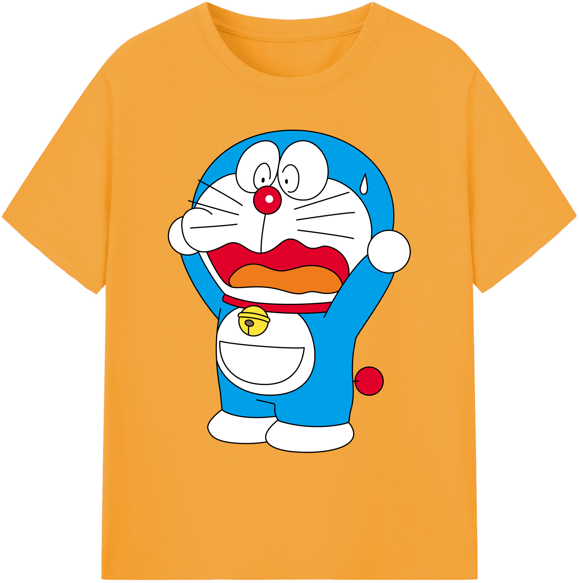 （画像用） ドラえもん Doraemon 綿100％ メンズ半袖Tシャツ｜肌触りやわらか＆通気性