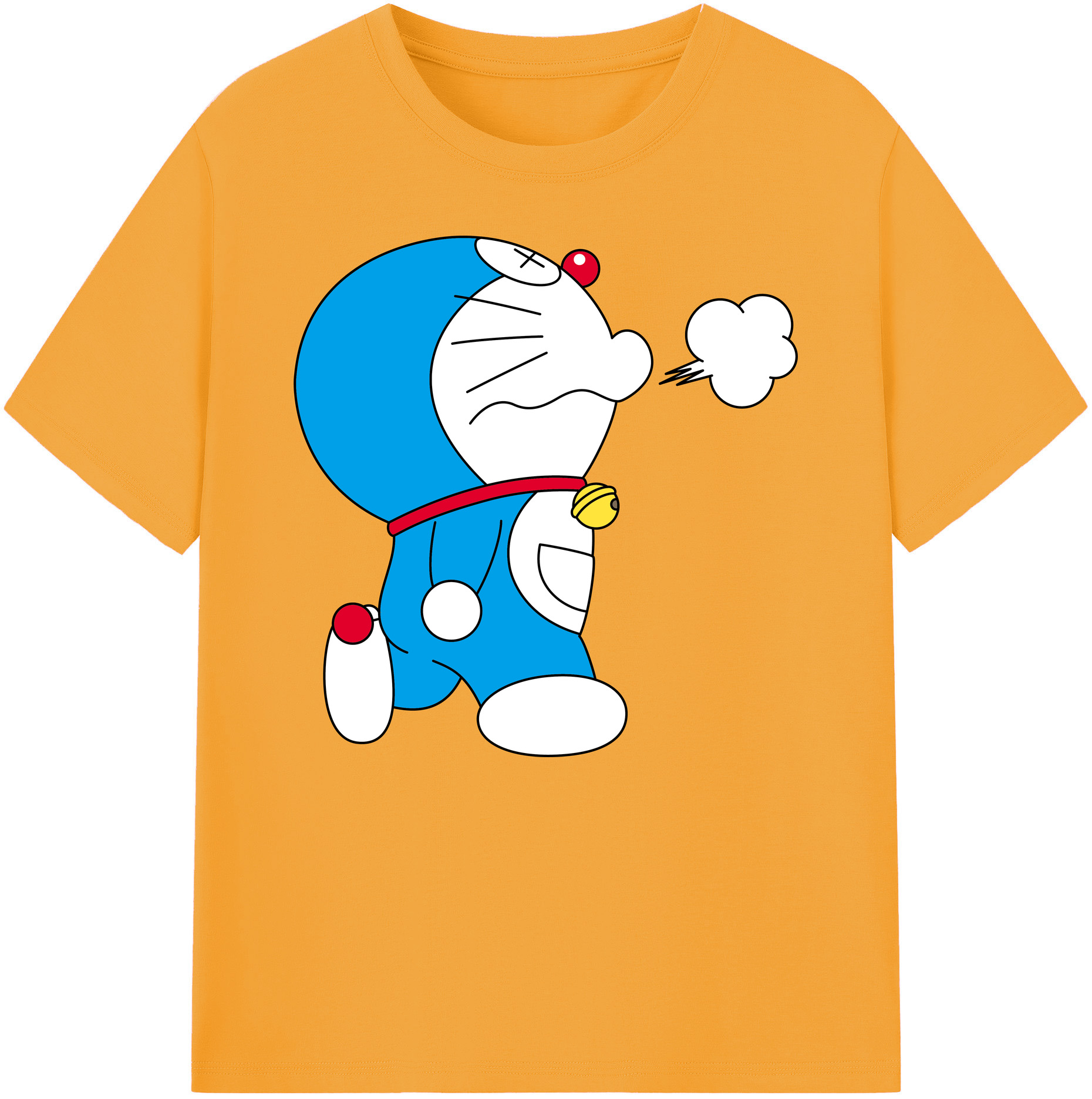 （画像用） ドラえもん Doraemon 綿100％ メンズ半袖Tシャツ｜肌触りやわらか＆通気性