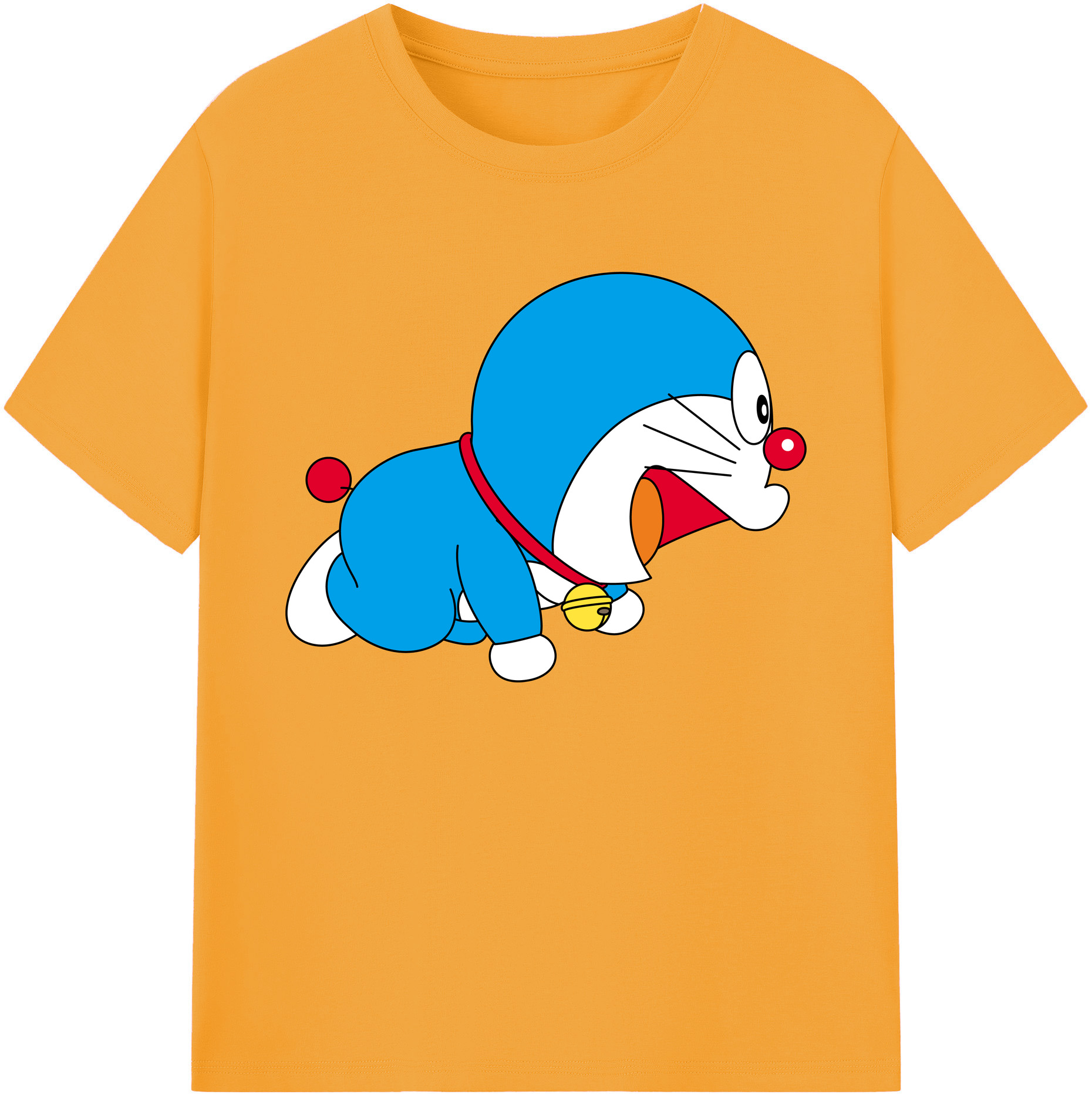 （画像用） ドラえもん Doraemon 綿100％ メンズ半袖Tシャツ｜肌触りやわらか＆通気性
