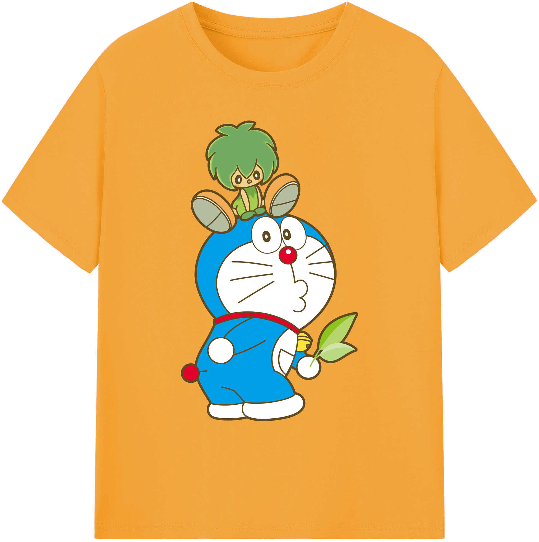 （画像用） ドラえもん Doraemon 綿100％ メンズ半袖Tシャツ｜肌触りやわらか＆通気性