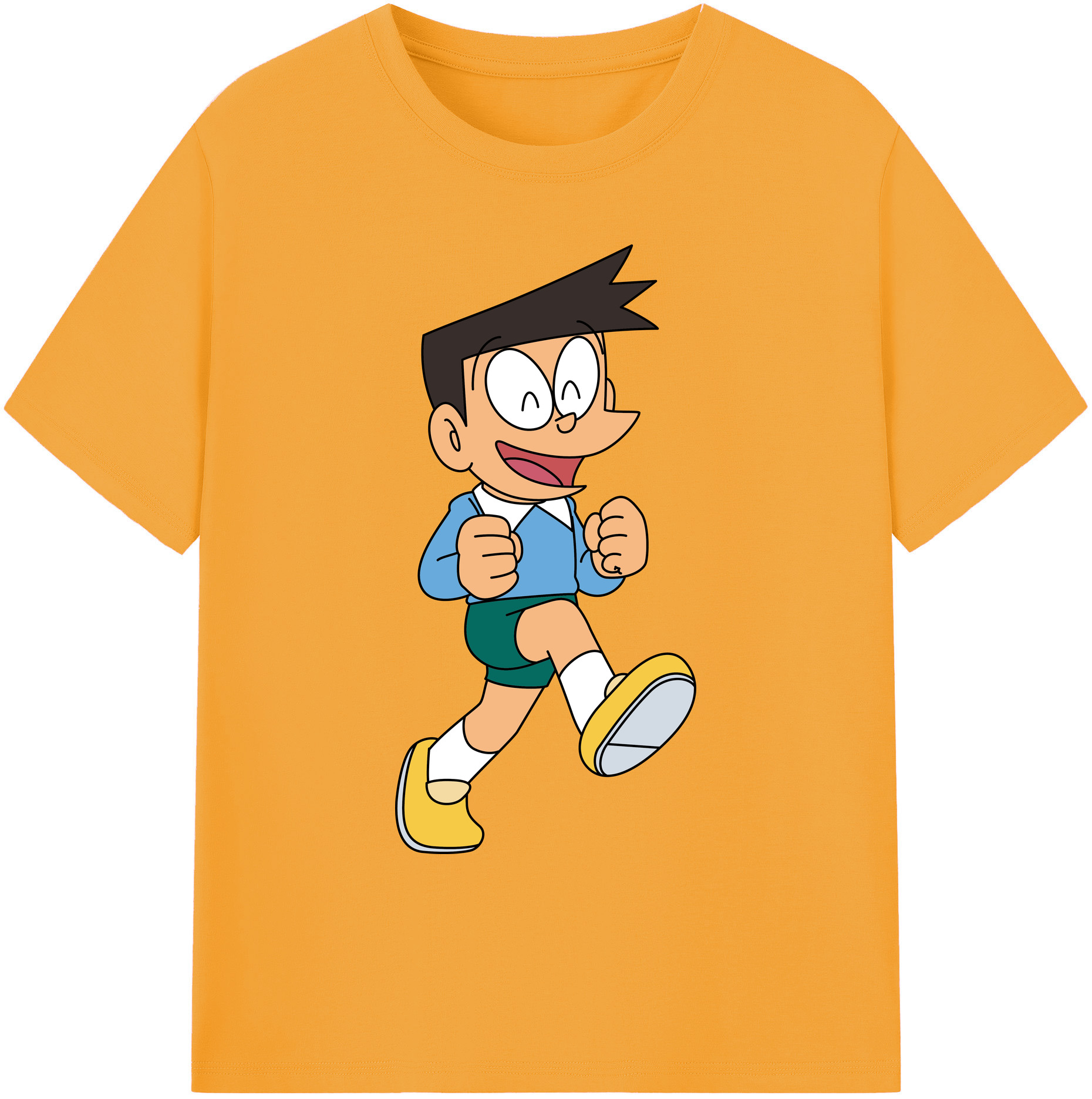 （画像用） ドラえもん 骨川 スネ夫 Doraemon Honekawa Suneo 綿100％ メンズ半袖Tシャツ｜肌触りやわらか＆通気性