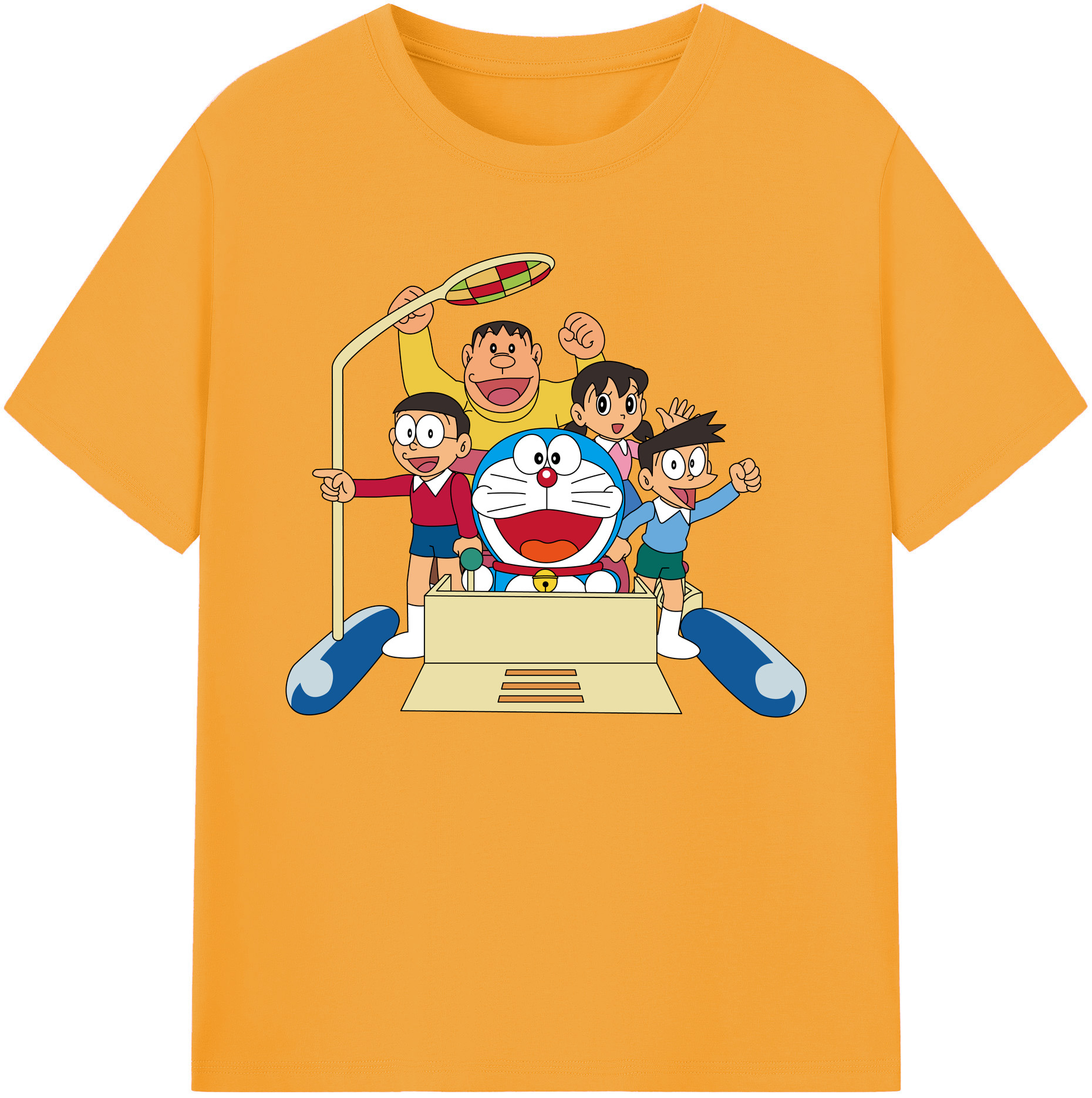 （画像用） ドラえもん 骨川 スネ夫 Doraemon Honekawa Suneo 綿100％ メンズ半袖Tシャツ｜肌触りやわらか＆通気性