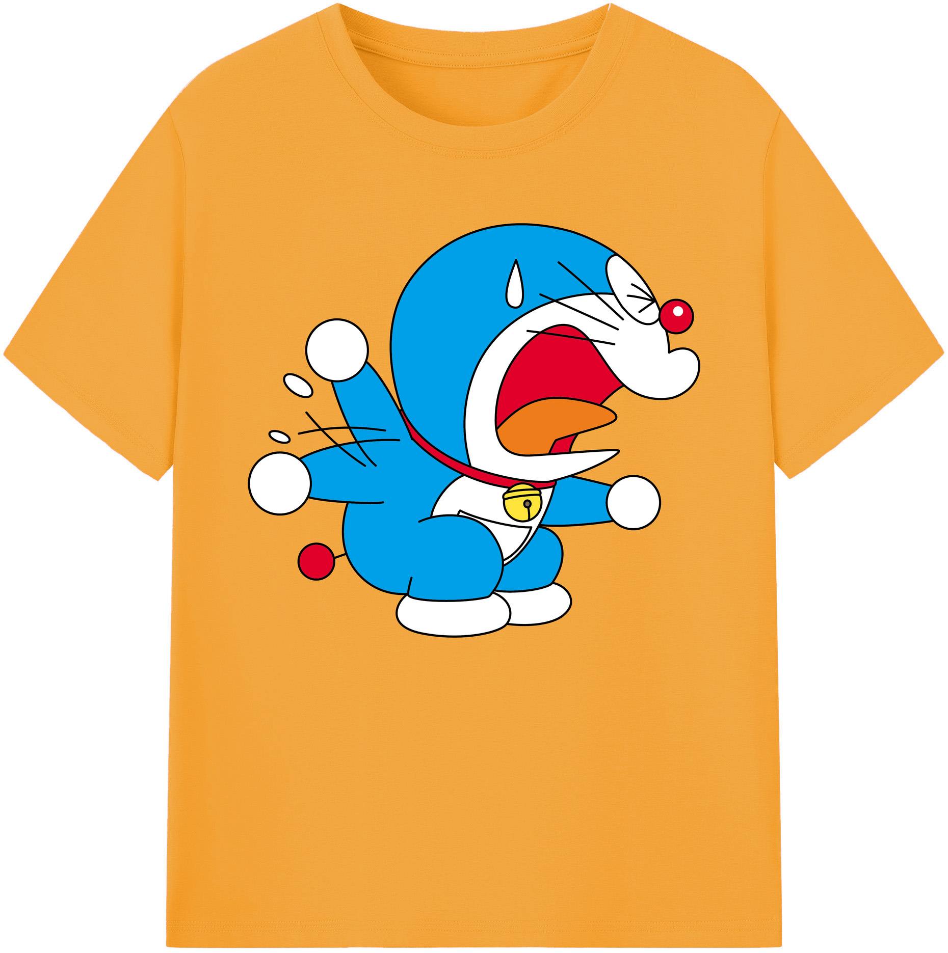 （画像用） ドラえもん Doraemon 綿100％ メンズ半袖Tシャツ｜肌触りやわらか＆通気性