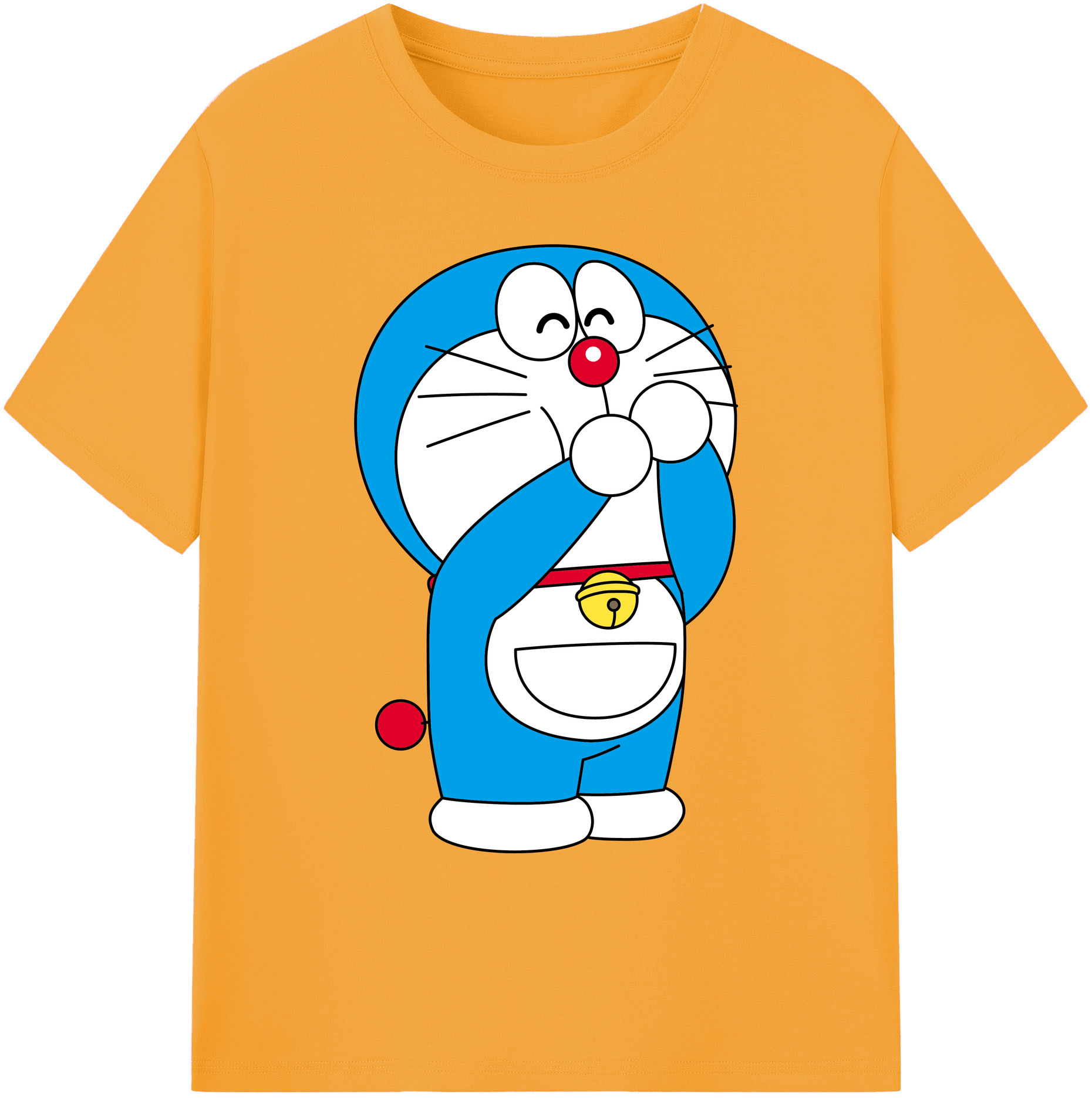 （画像用） ドラえもん Doraemon 綿100％ メンズ半袖Tシャツ｜肌触りやわらか＆通気性