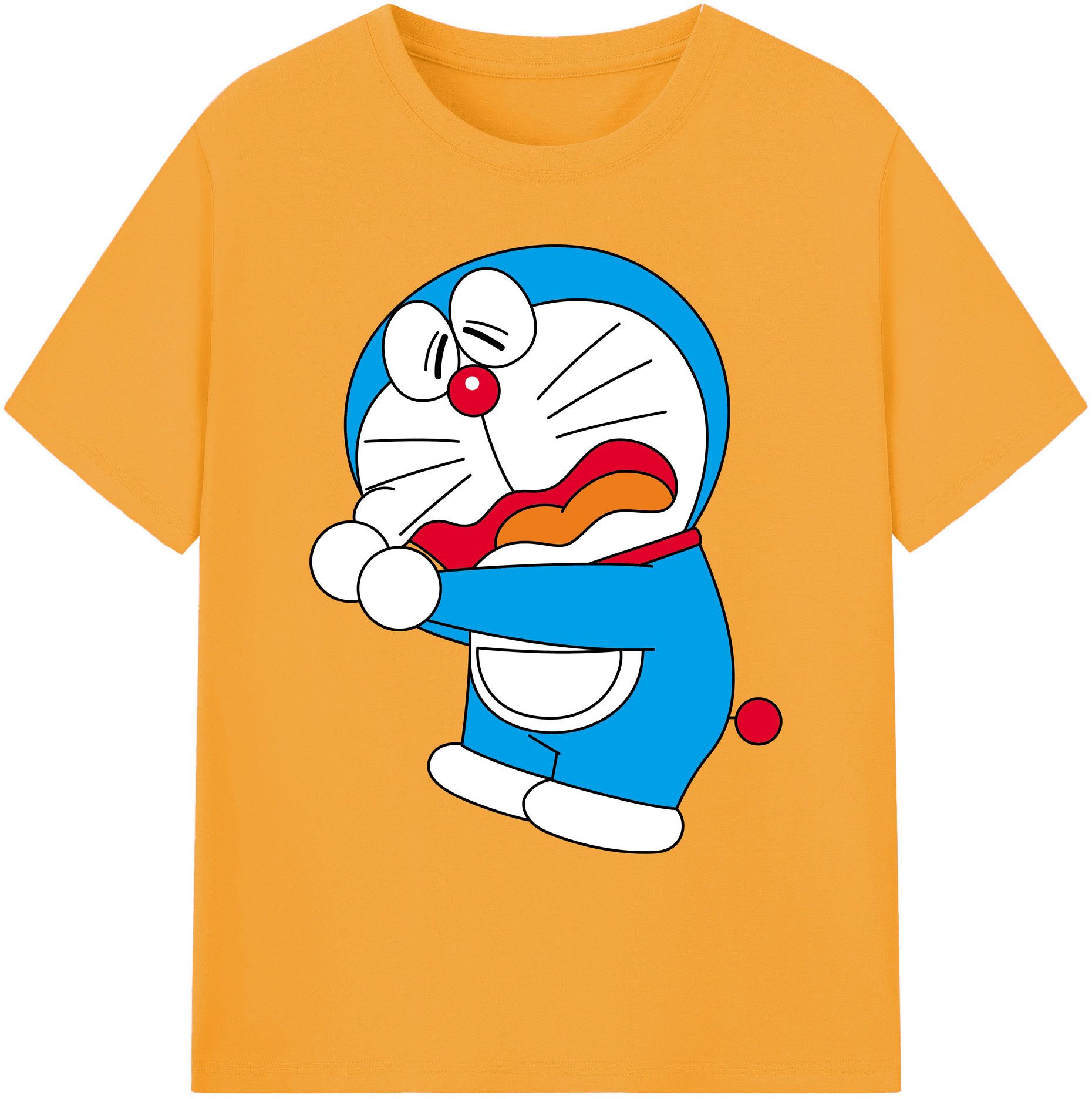 （画像用） ドラえもん Doraemon 綿100％ メンズ半袖Tシャツ｜肌触りやわらか＆通気性