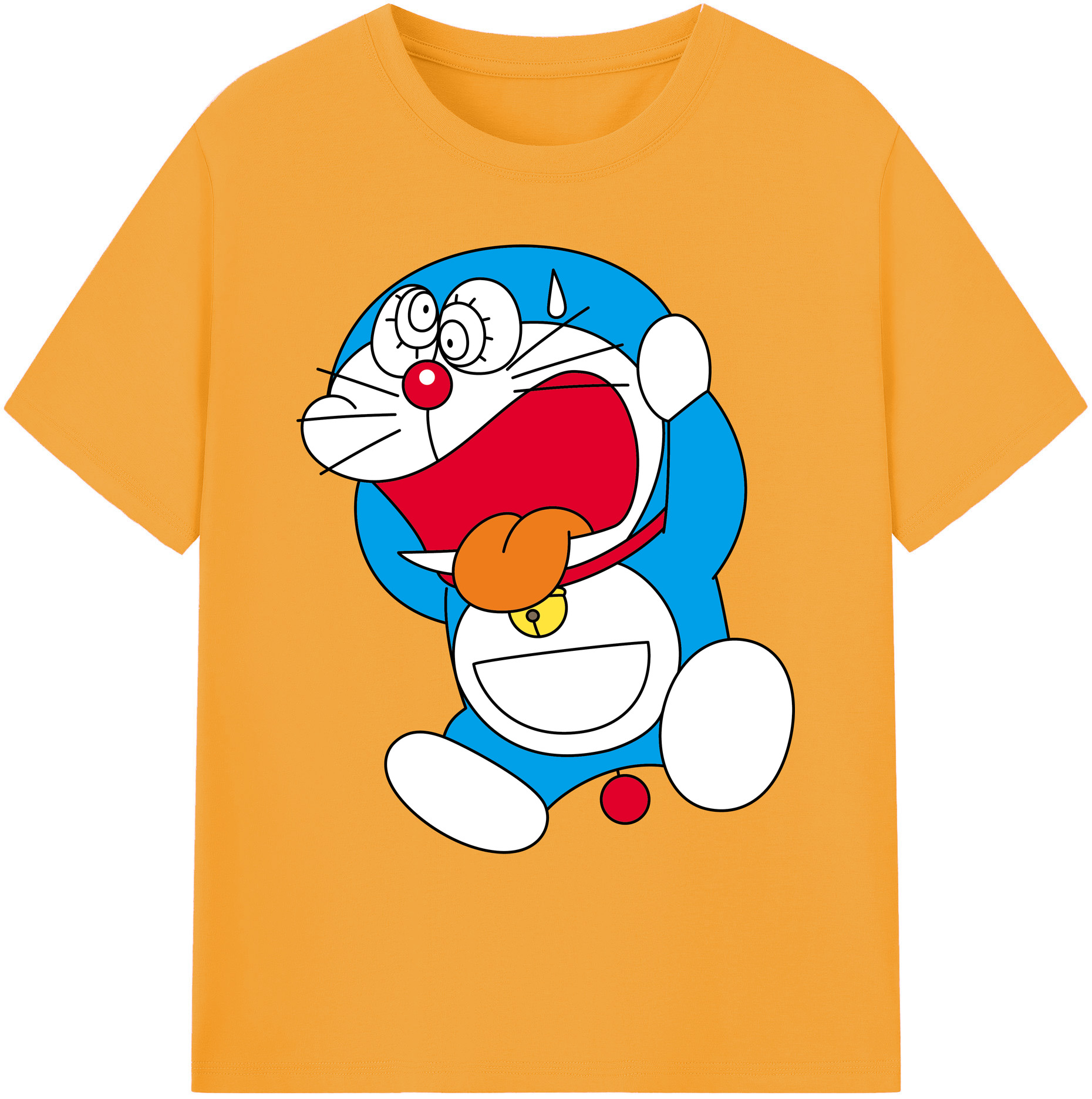 （画像用） ドラえもん Doraemon 綿100％ メンズ半袖Tシャツ｜肌触りやわらか＆通気性